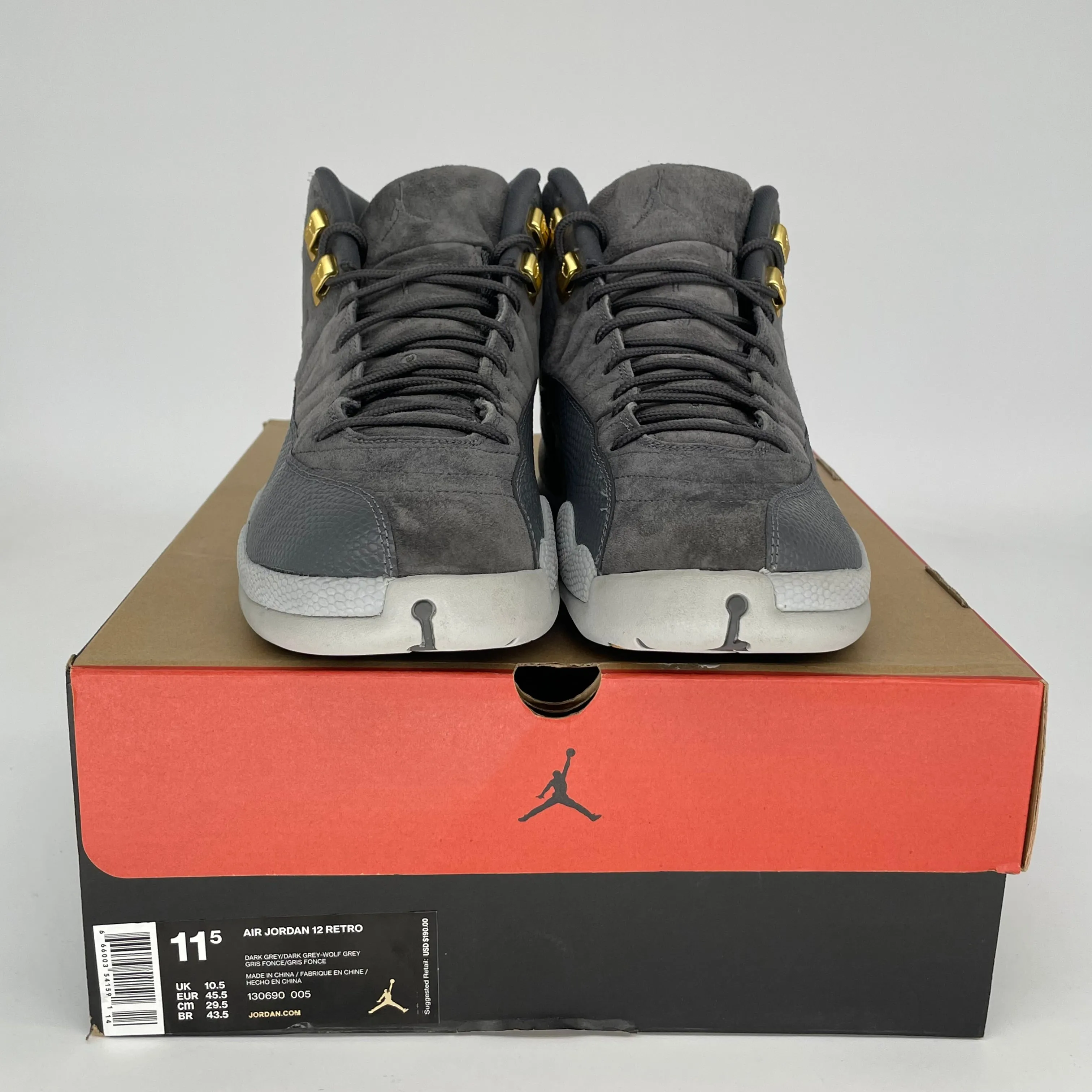 AIR JORDAN 12 DARK GREY SIZE 11.5 130690-005