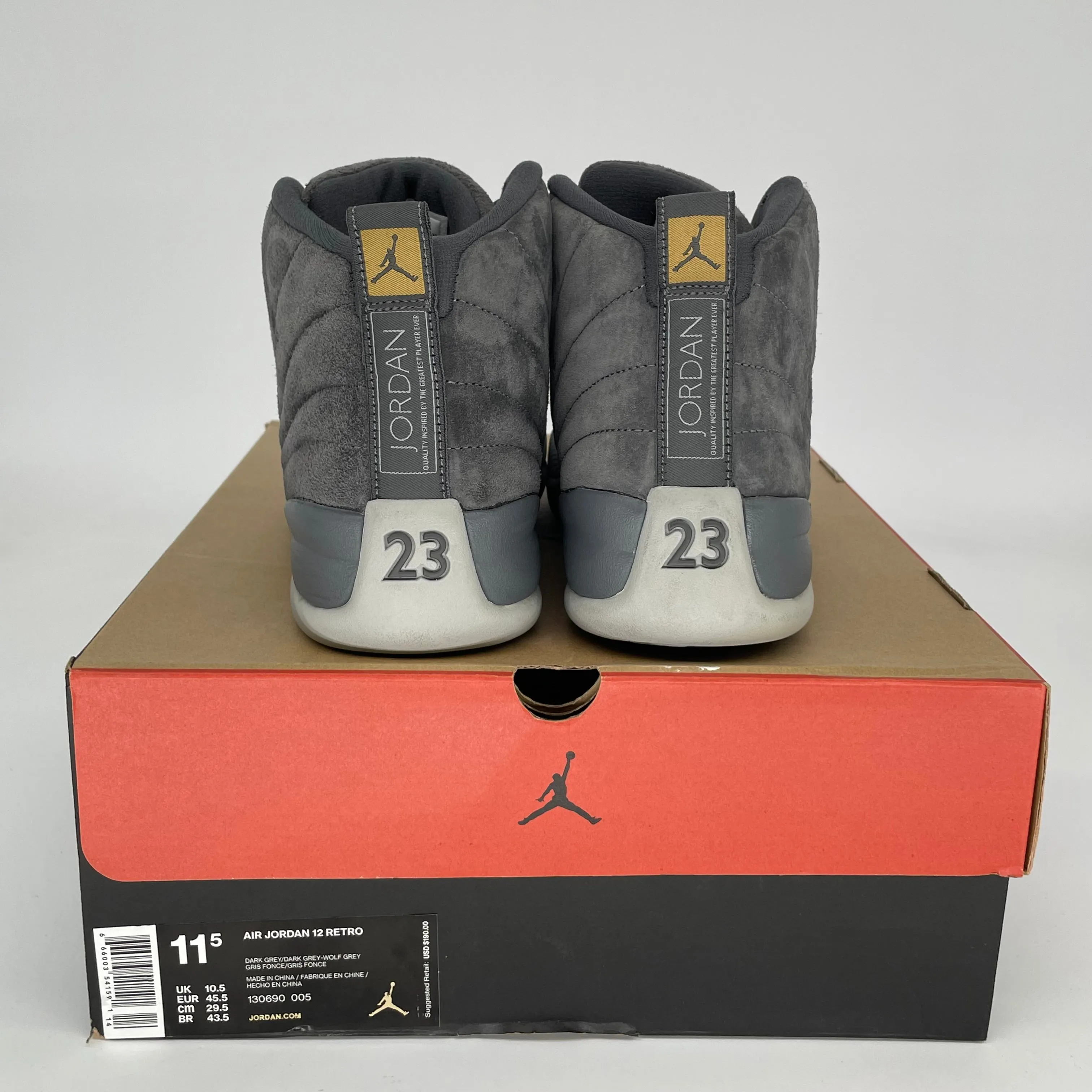 AIR JORDAN 12 DARK GREY SIZE 11.5 130690-005