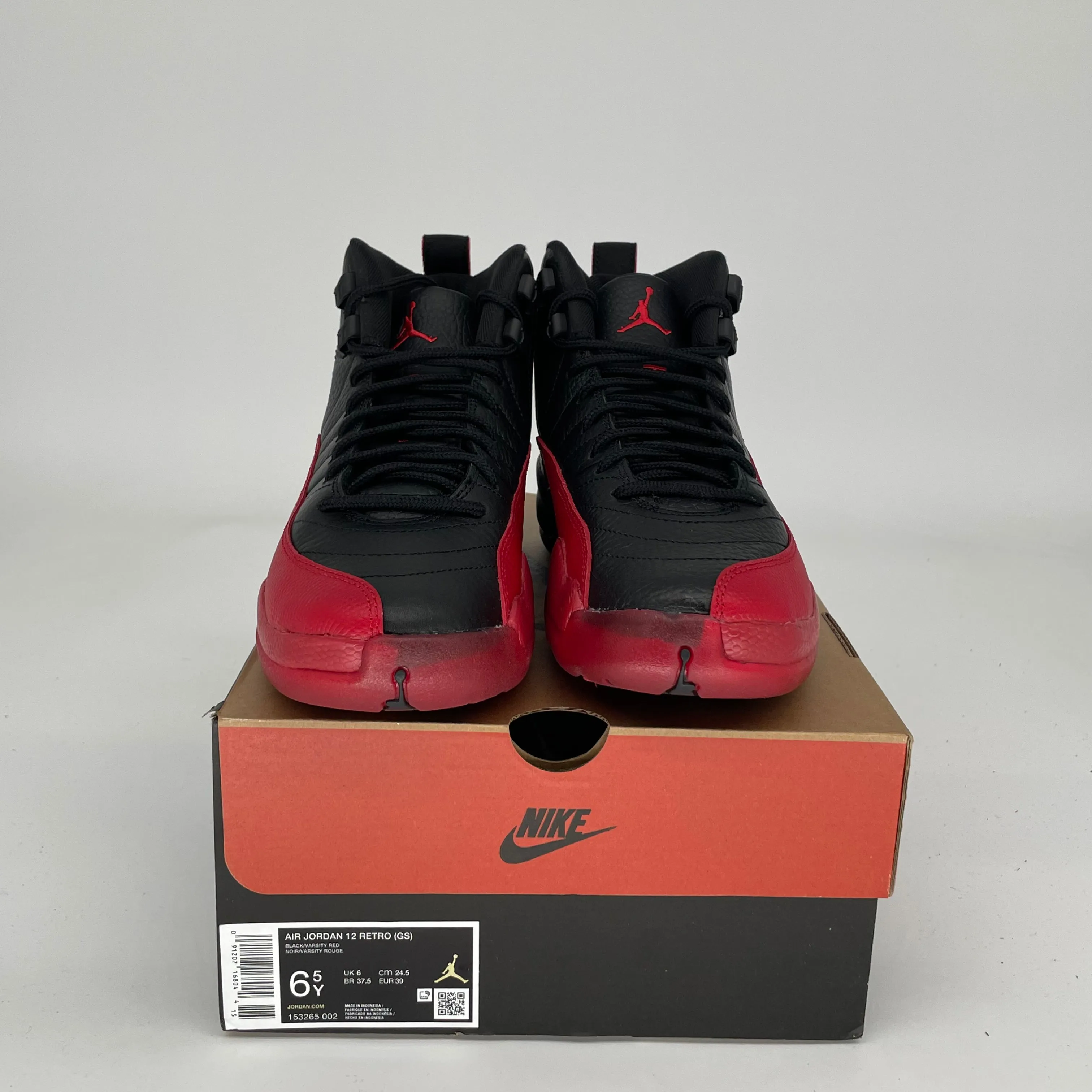AIR JORDAN 12 FLU GAME SIZE 6.5Y 153265-002