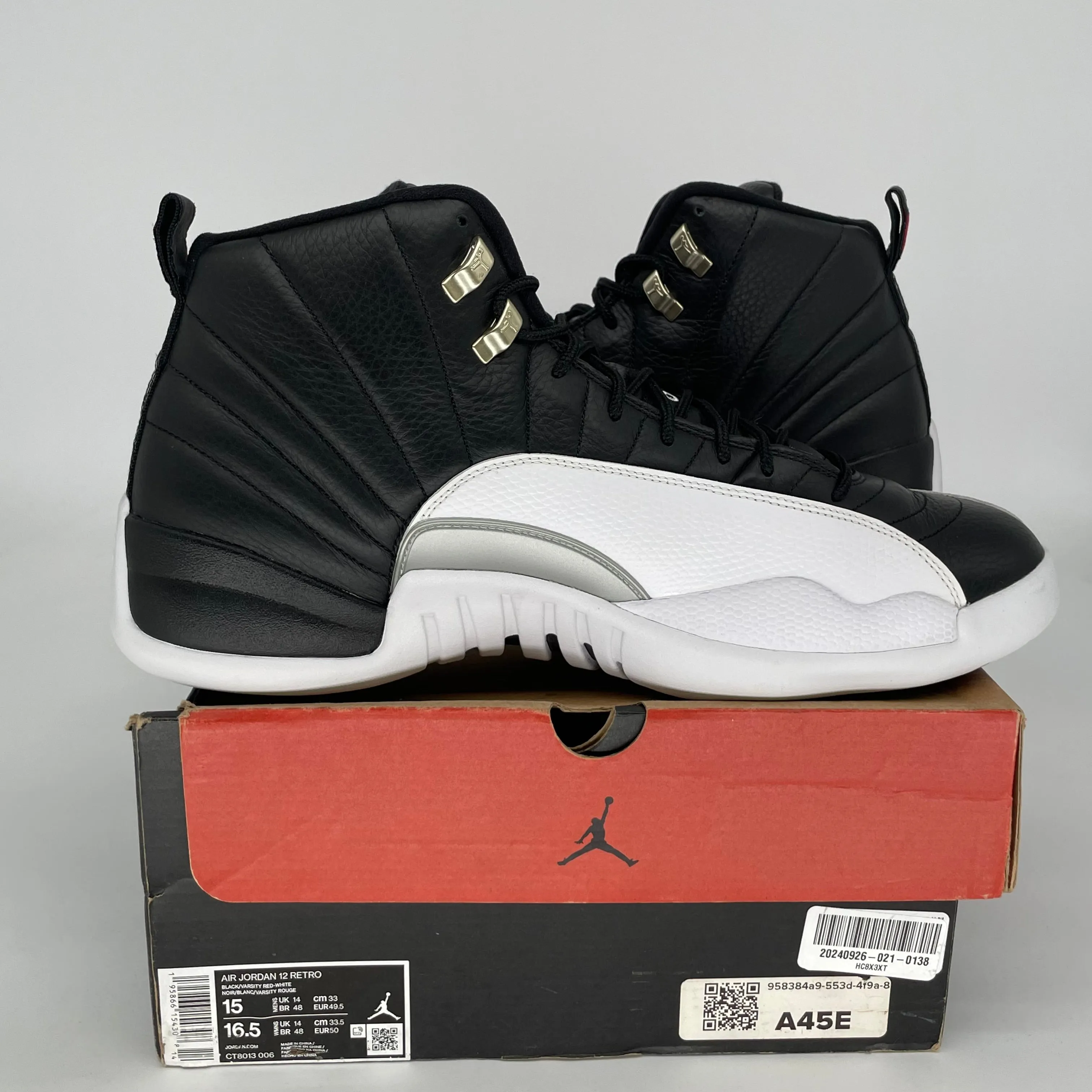 AIR JORDAN 12 PLAYOFFS SIZE 15 CT8013-006