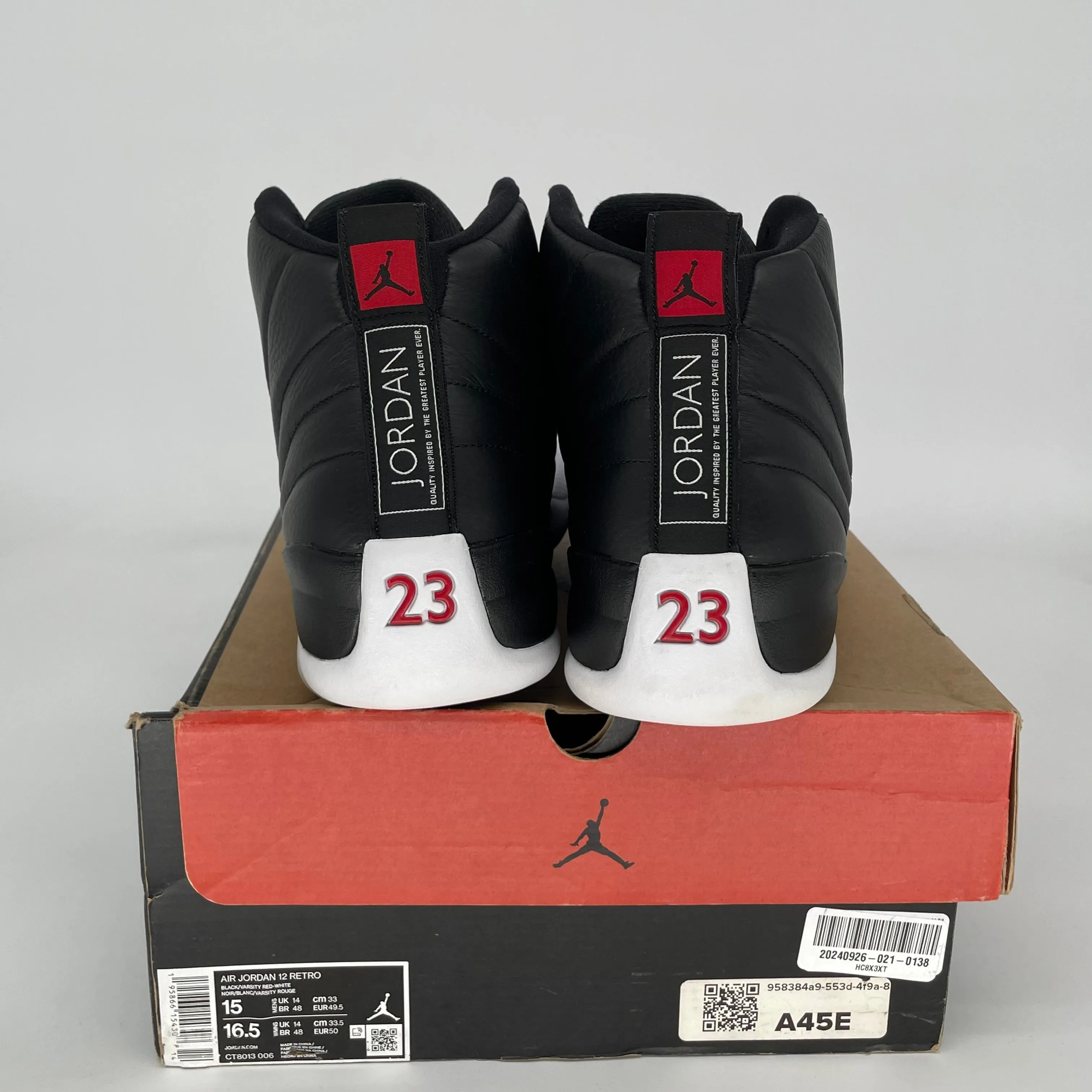 AIR JORDAN 12 PLAYOFFS SIZE 15 CT8013-006