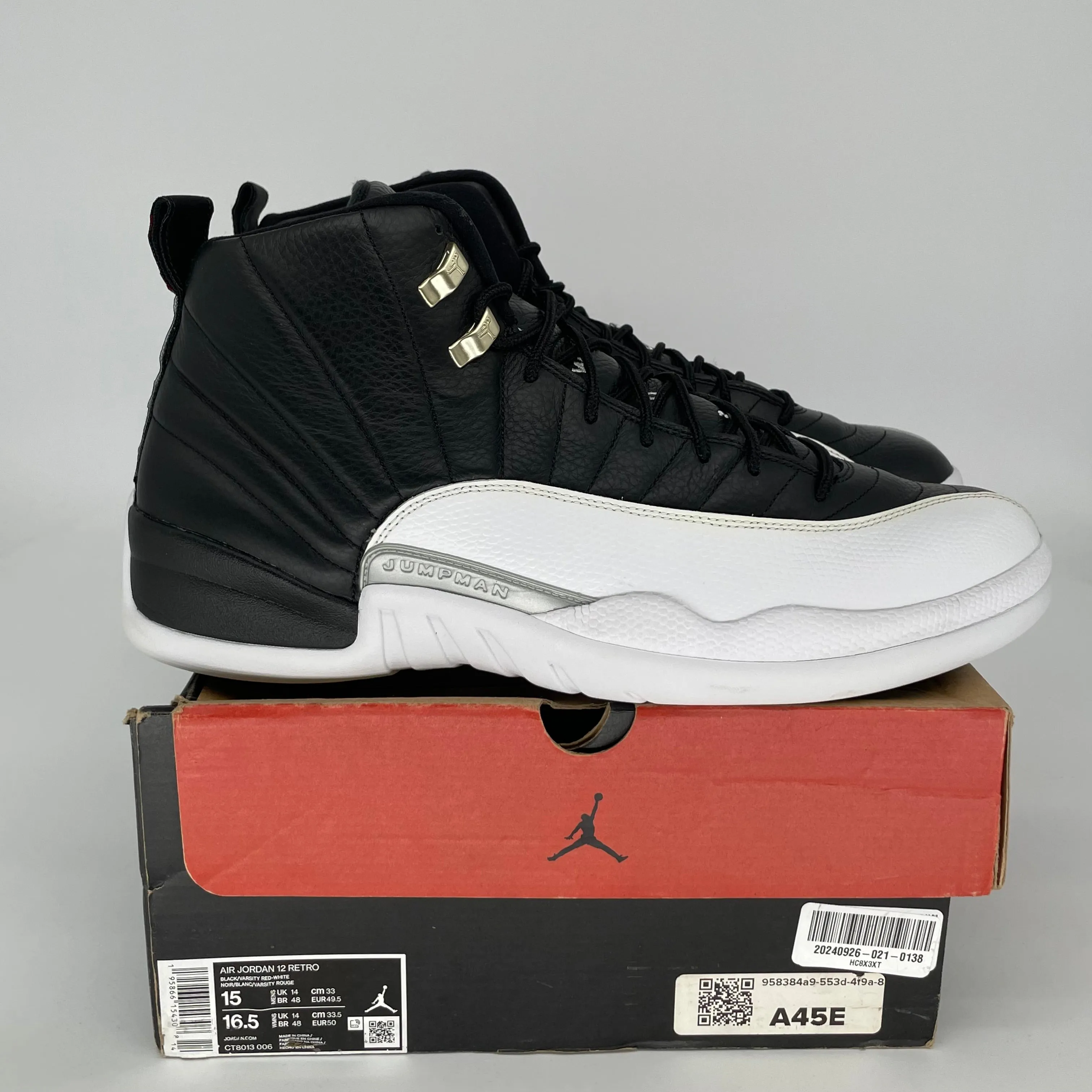 AIR JORDAN 12 PLAYOFFS SIZE 15 CT8013-006
