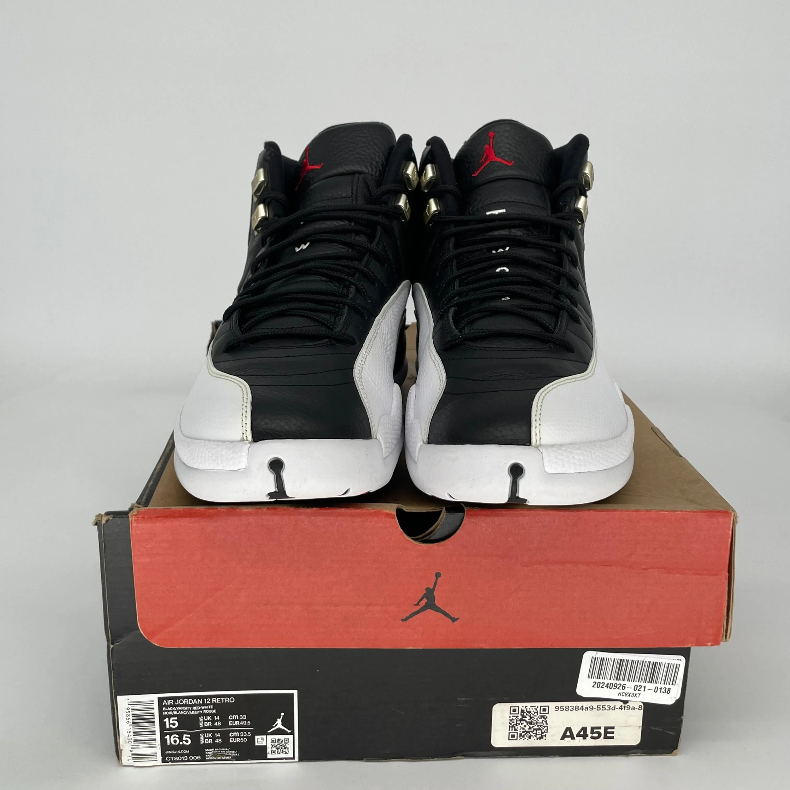 AIR JORDAN 12 PLAYOFFS SIZE 15 CT8013-006