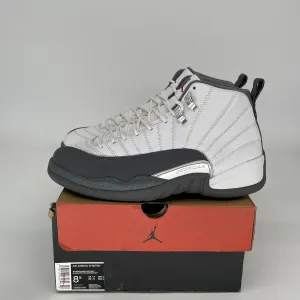 AIR JORDAN 12 WHITE DARK GREY SIZE 8.5 130690-160