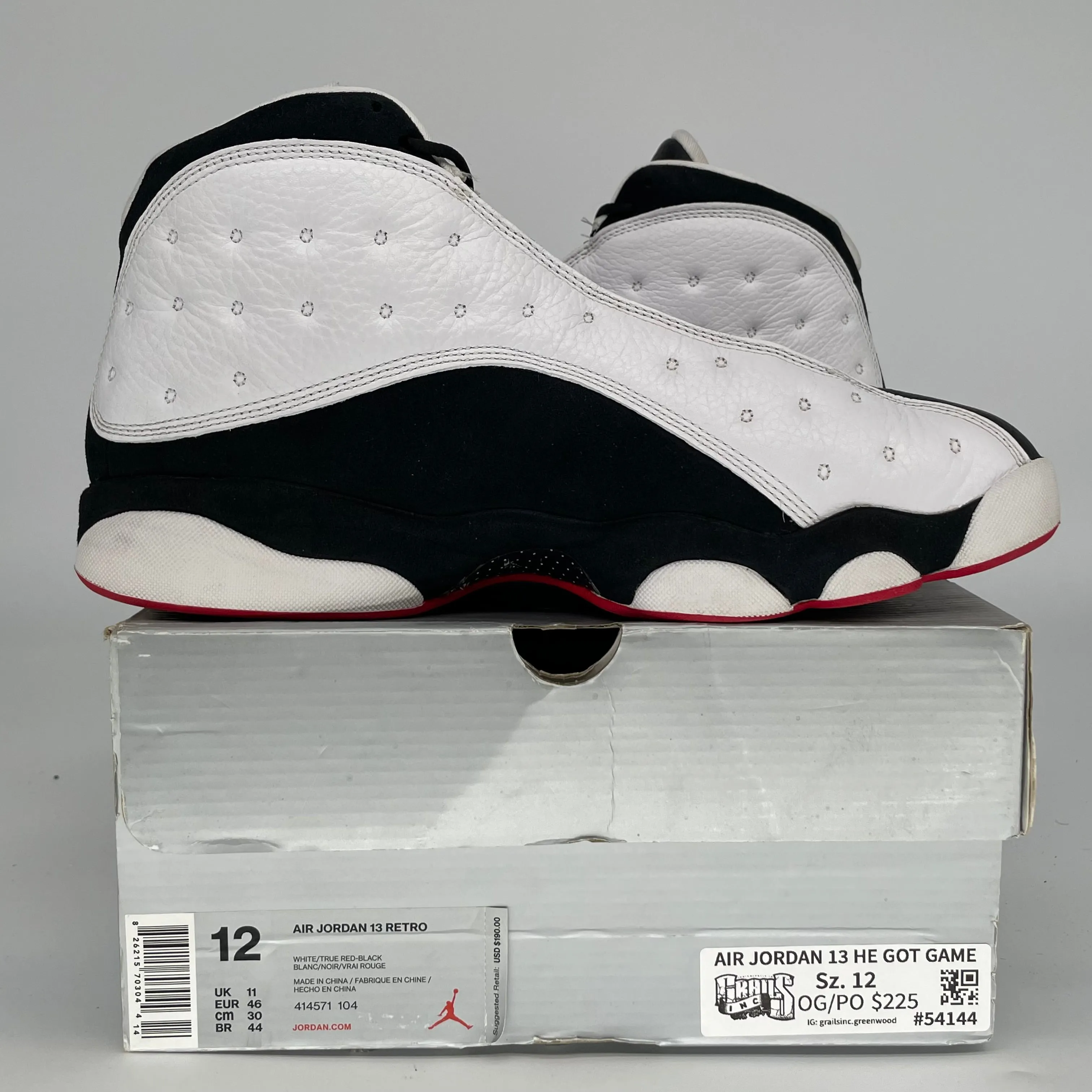 AIR JORDAN 13 HE GOT GAME SIZE 12 414571-104