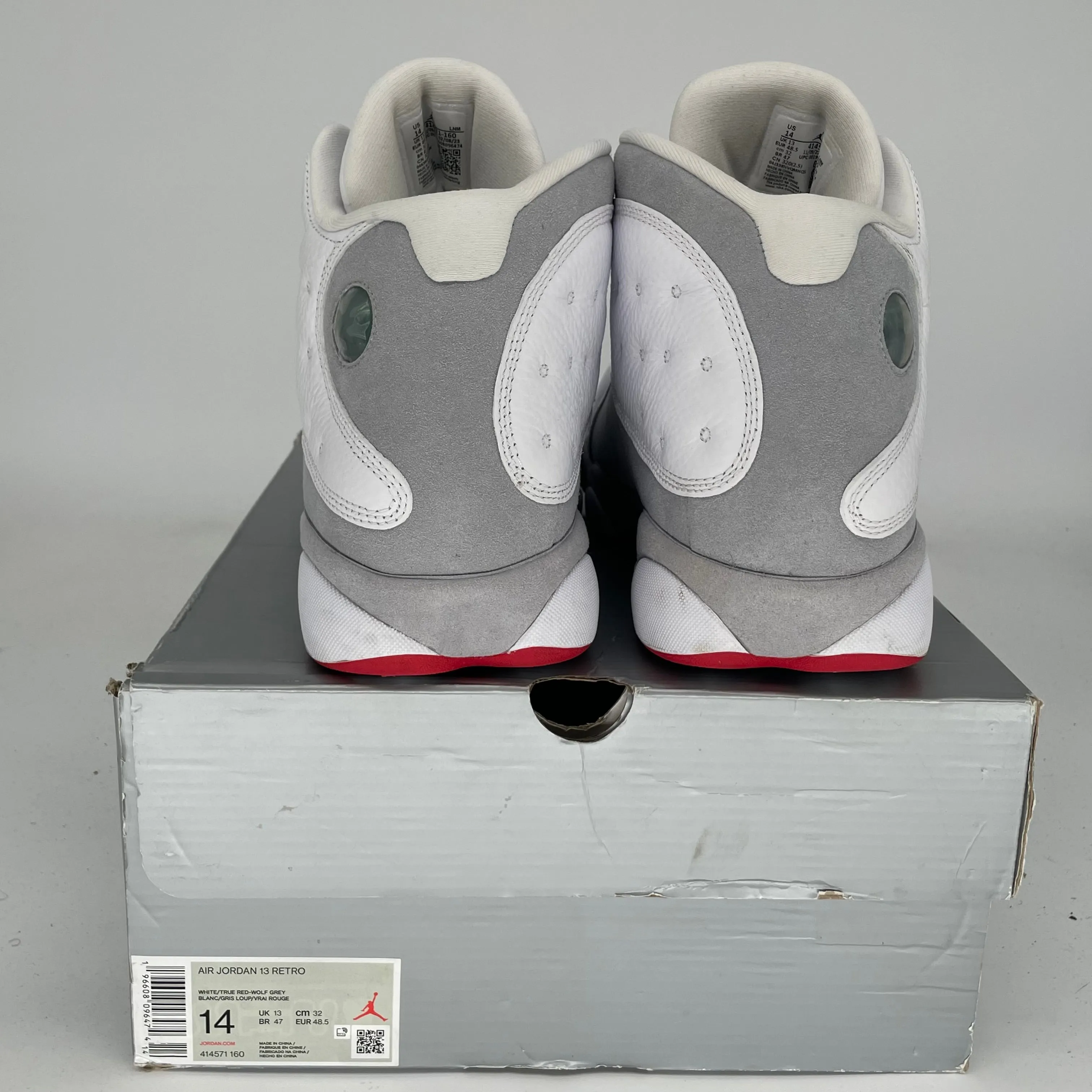 AIR JORDAN 13 WOLF GREY SIZE 14 414571-160