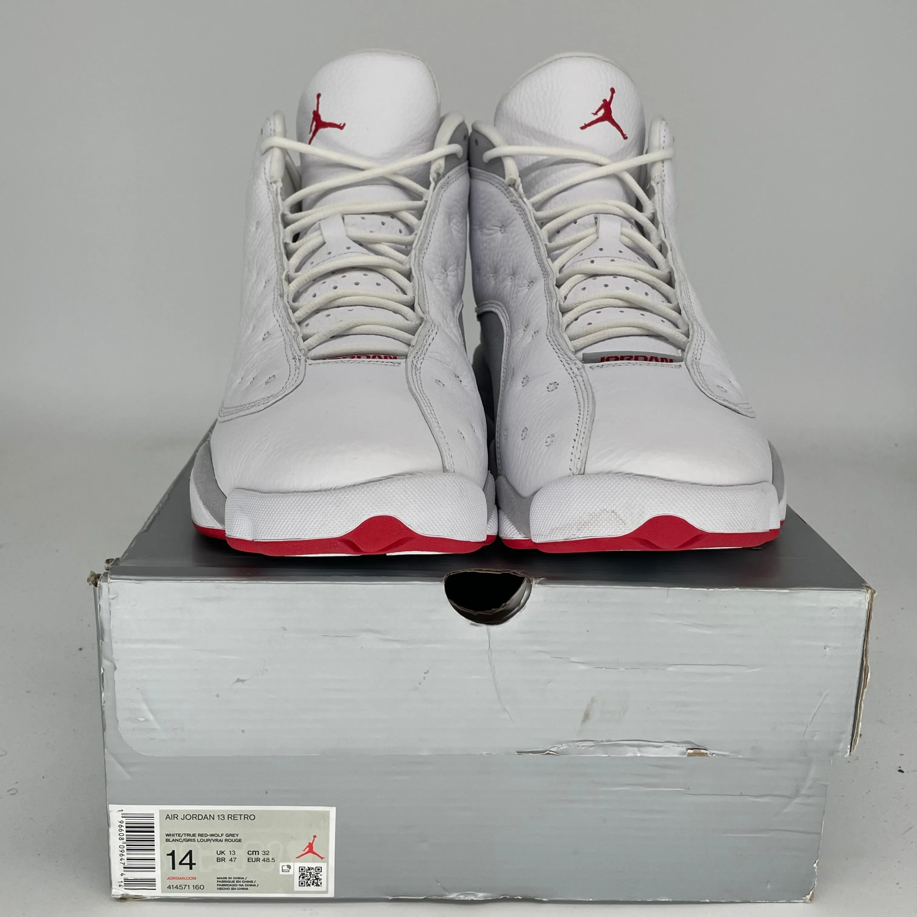 AIR JORDAN 13 WOLF GREY SIZE 14 414571-160