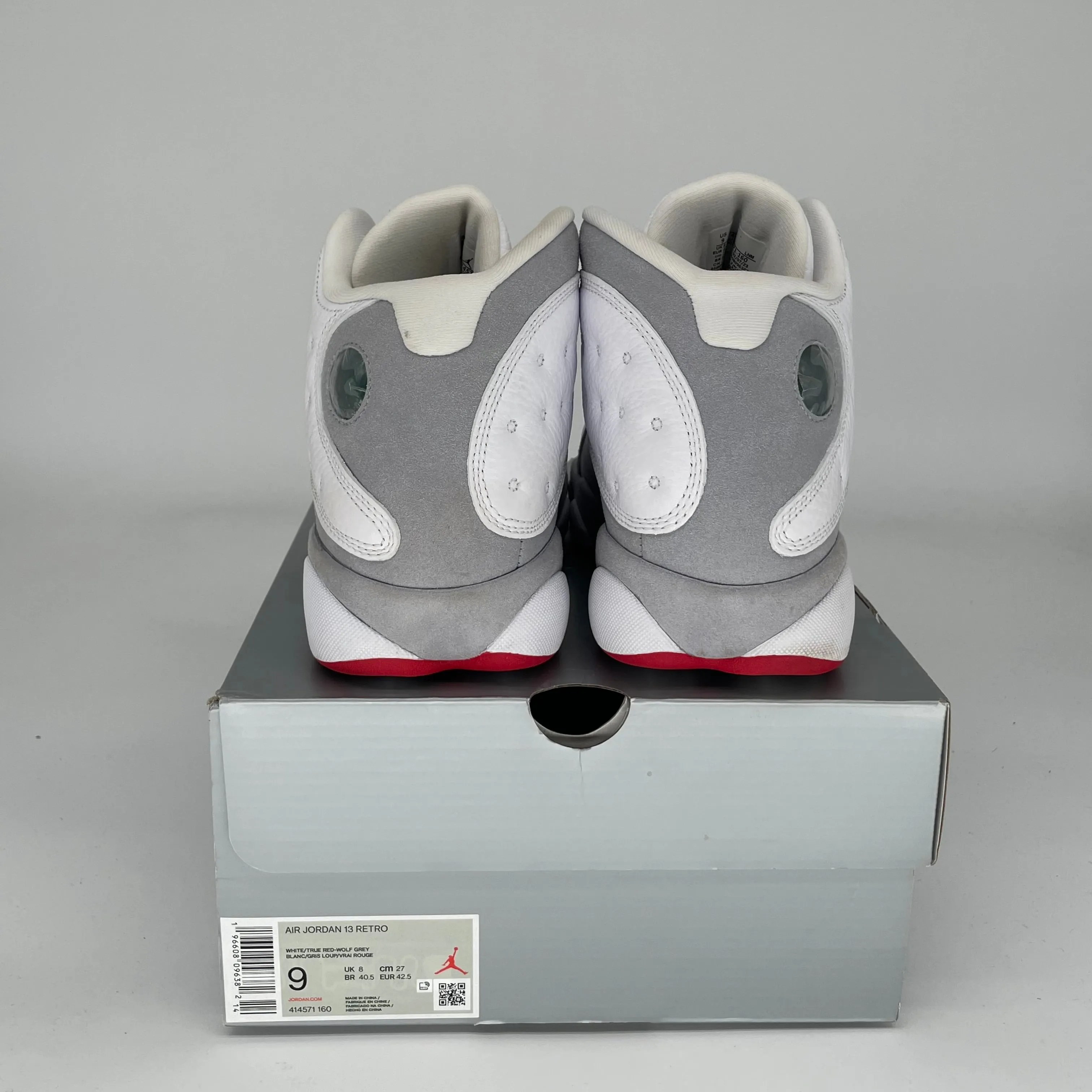 AIR JORDAN 13 WOLF GREY SIZE 9 414571-160
