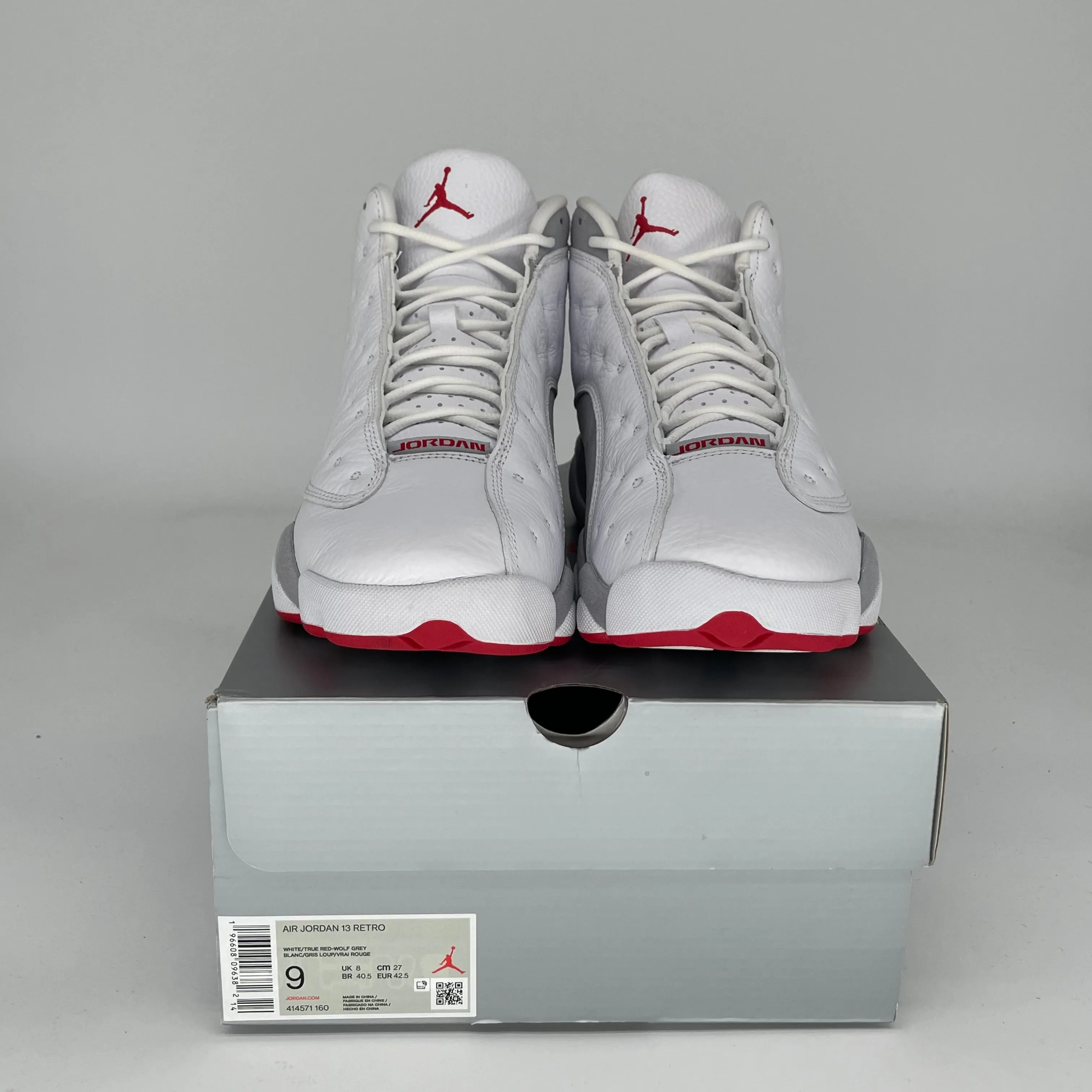 AIR JORDAN 13 WOLF GREY SIZE 9 414571-160