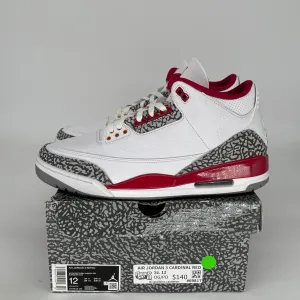 AIR JORDAN 3 CARDINAL SIZE 12 CT8532-126