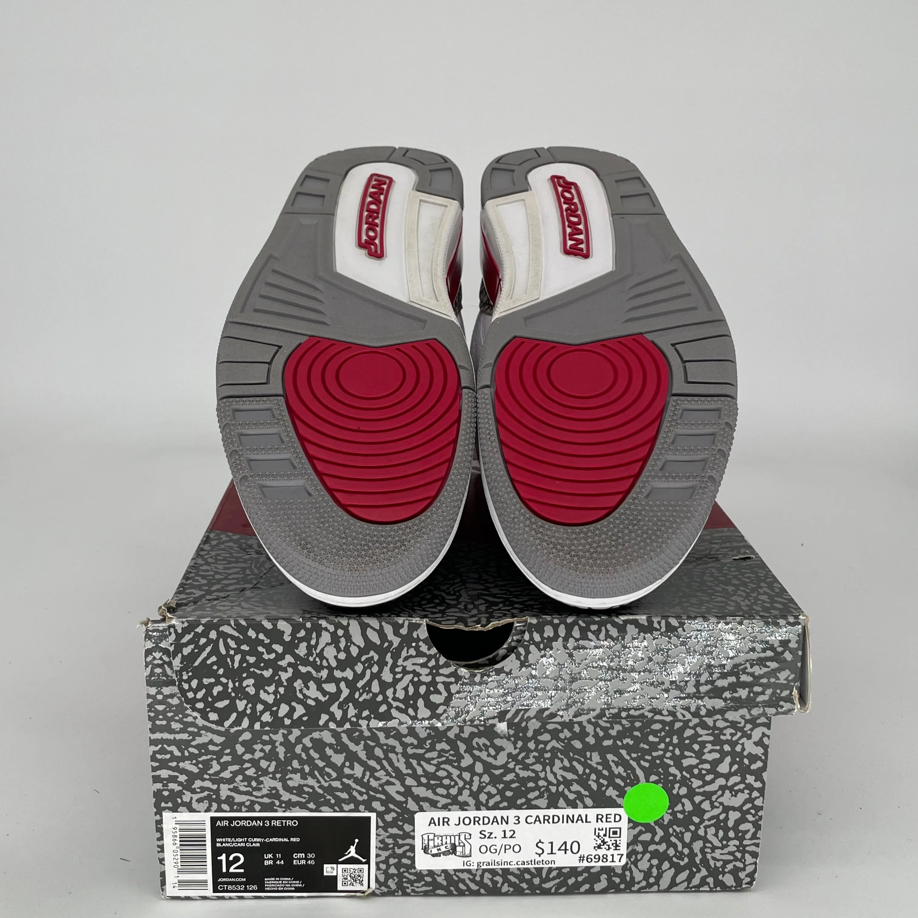AIR JORDAN 3 CARDINAL SIZE 12 CT8532-126