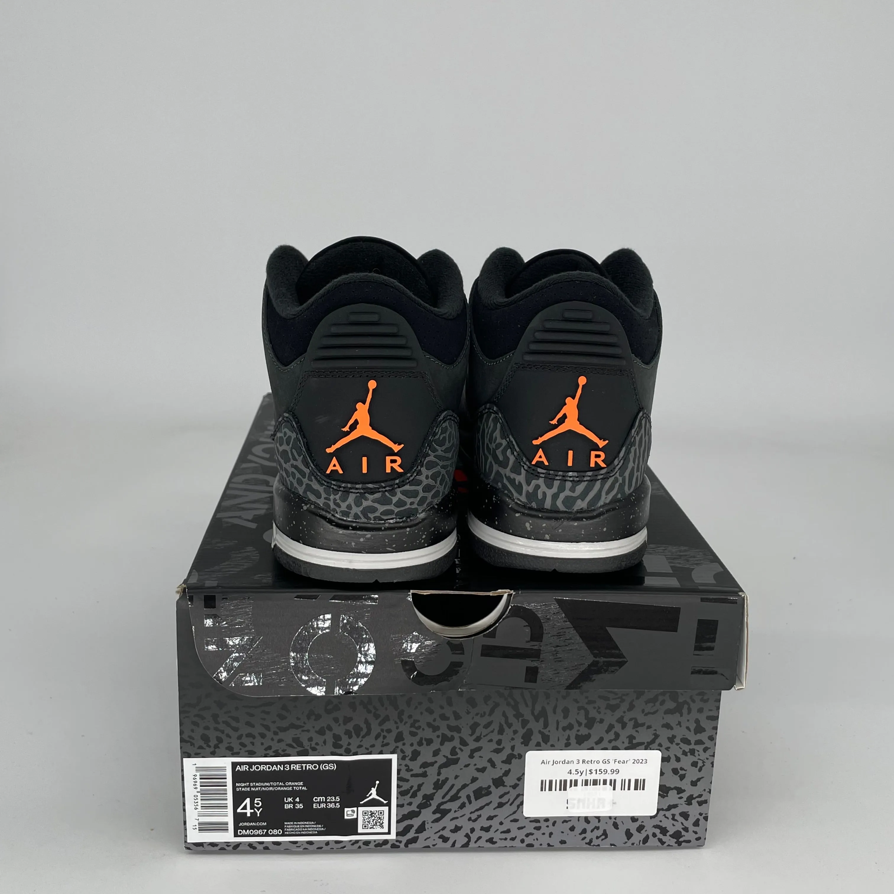 AIR JORDAN 3 FEAR SIZE 4.5Y DM0967-080