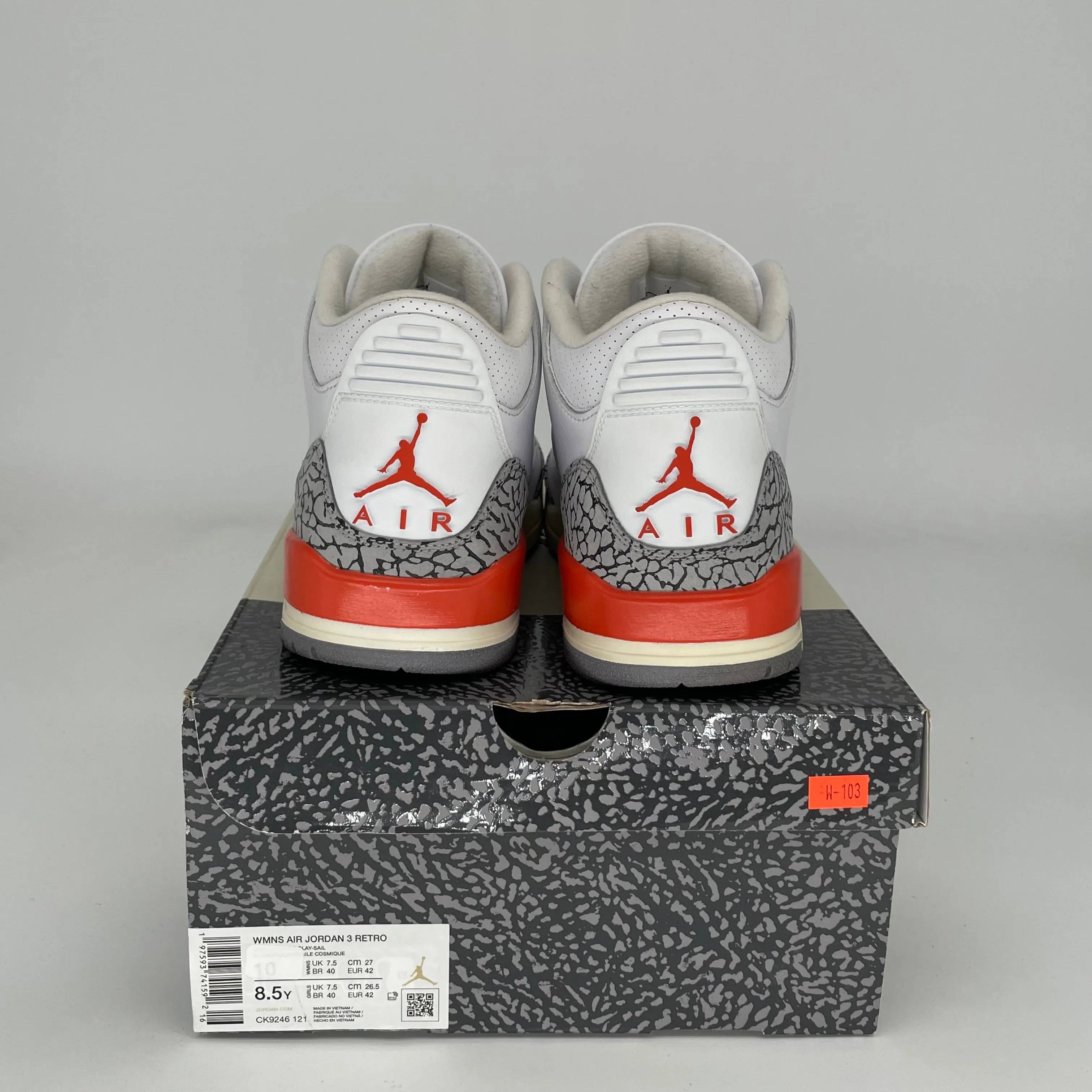 AIR JORDAN 3 GEORGIA PEACH W SIZE 8.5/10W CK9246-121