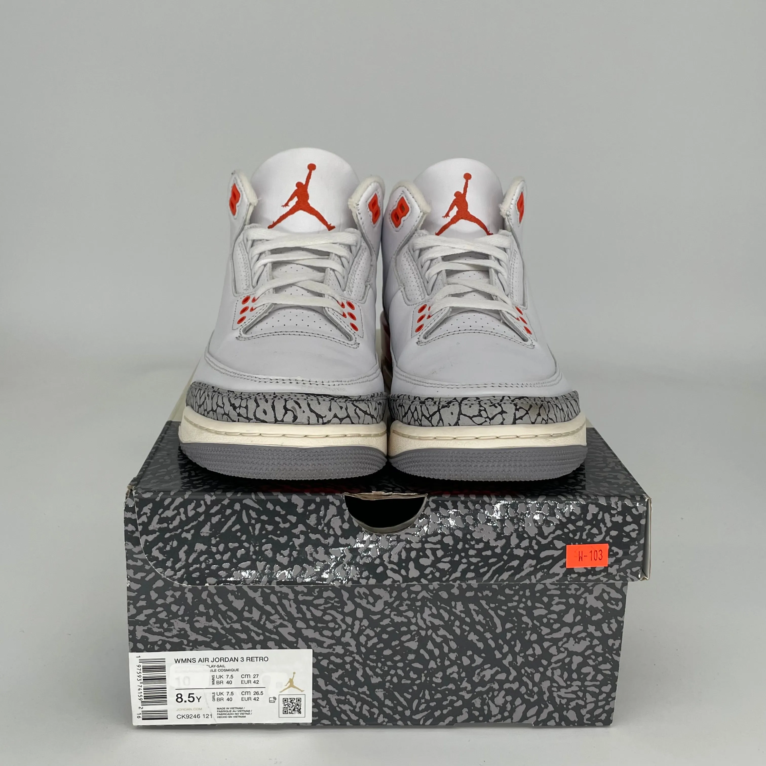 AIR JORDAN 3 GEORGIA PEACH W SIZE 8.5/10W CK9246-121