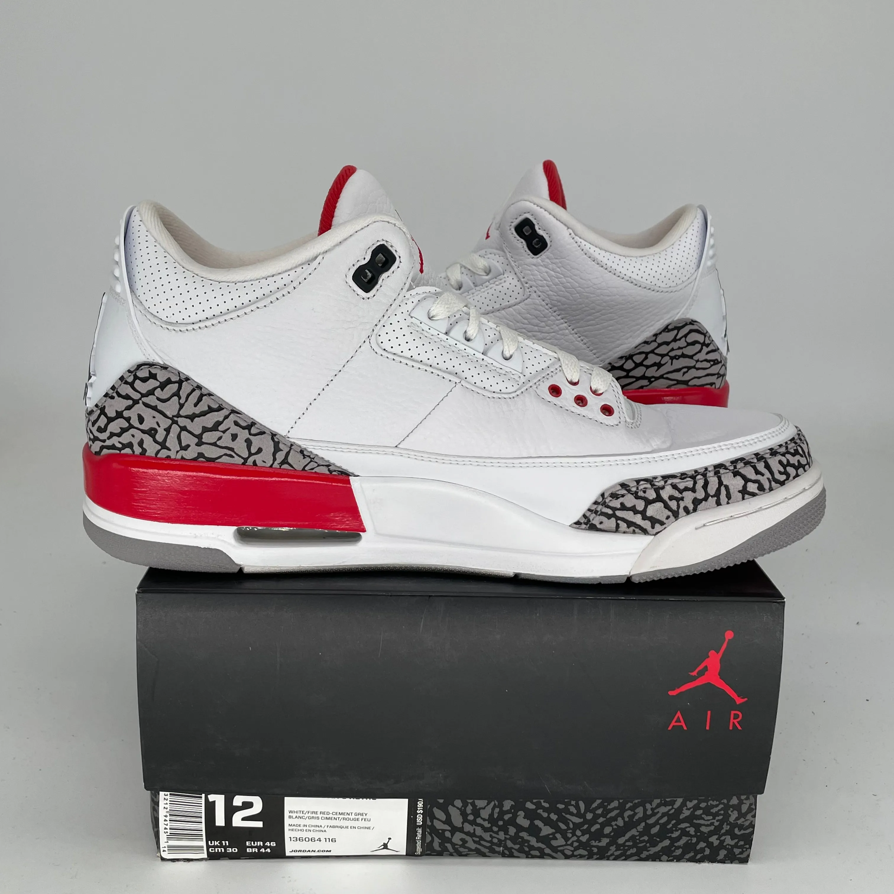 AIR JORDAN 3 HALL OF FAME SIZE 12 136064-116