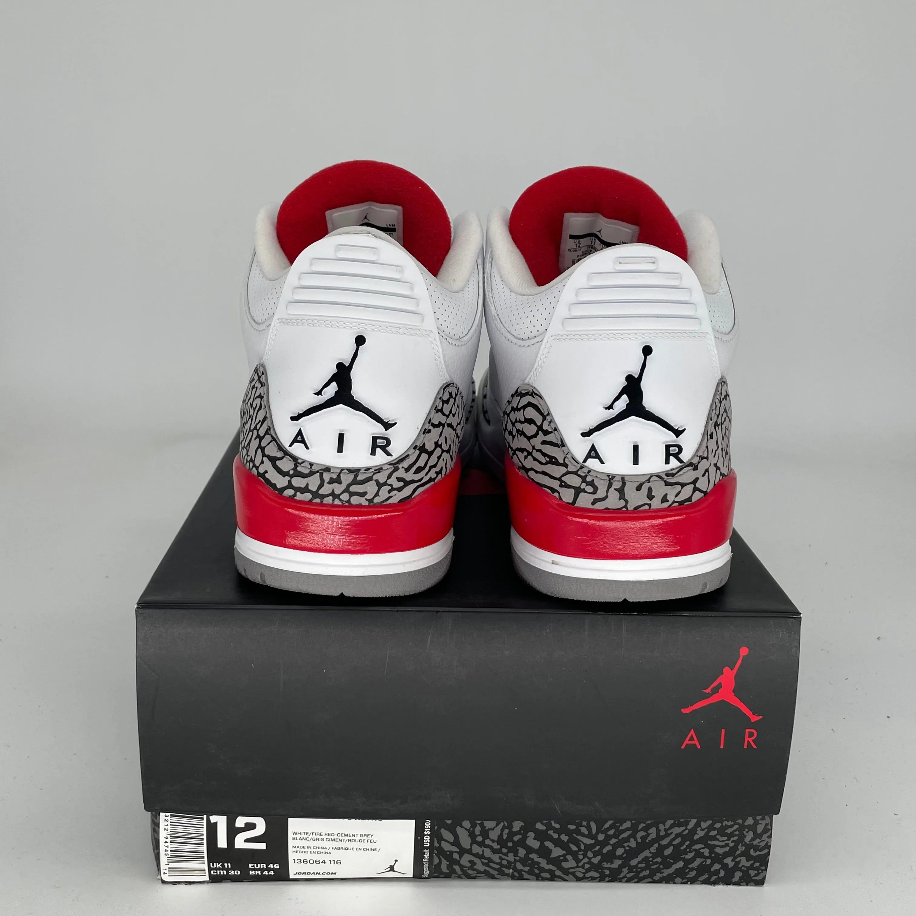 AIR JORDAN 3 HALL OF FAME SIZE 12 136064-116