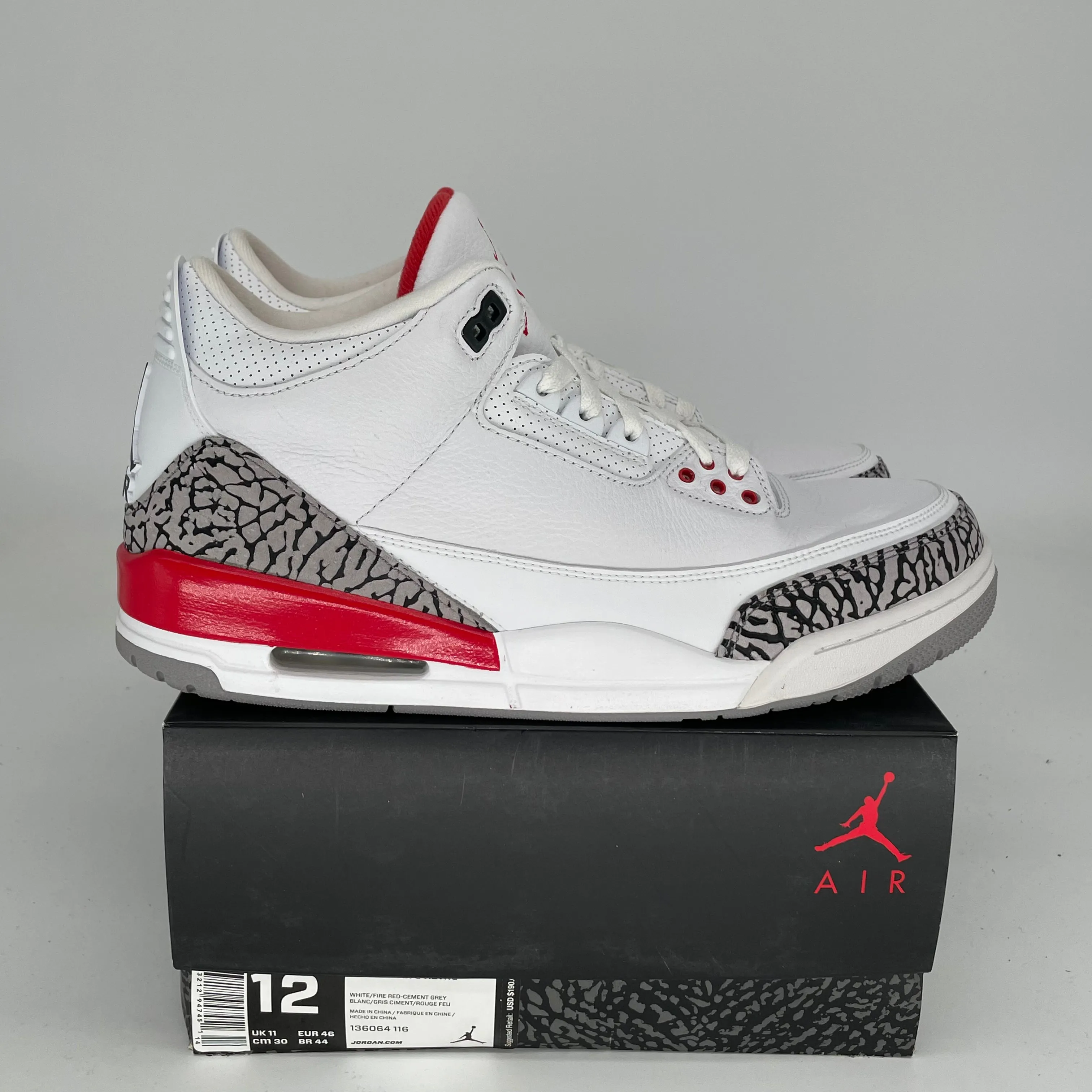 AIR JORDAN 3 HALL OF FAME SIZE 12 136064-116