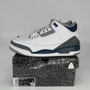 AIR JORDAN 3 MIDNIGHT NAVY SIZE 11 CT8532-140