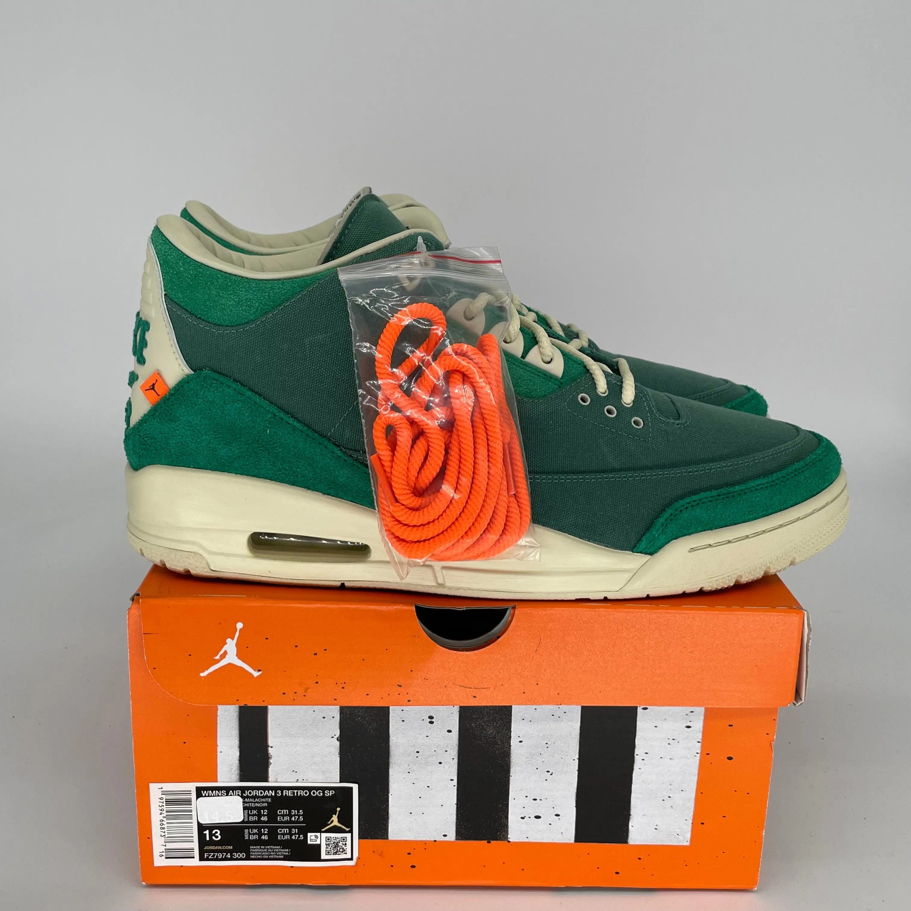 AIR JORDAN 3 NINA CHANEL ABNEY BICOSTAL W SIZE 13/14.5W FZ7974-300
