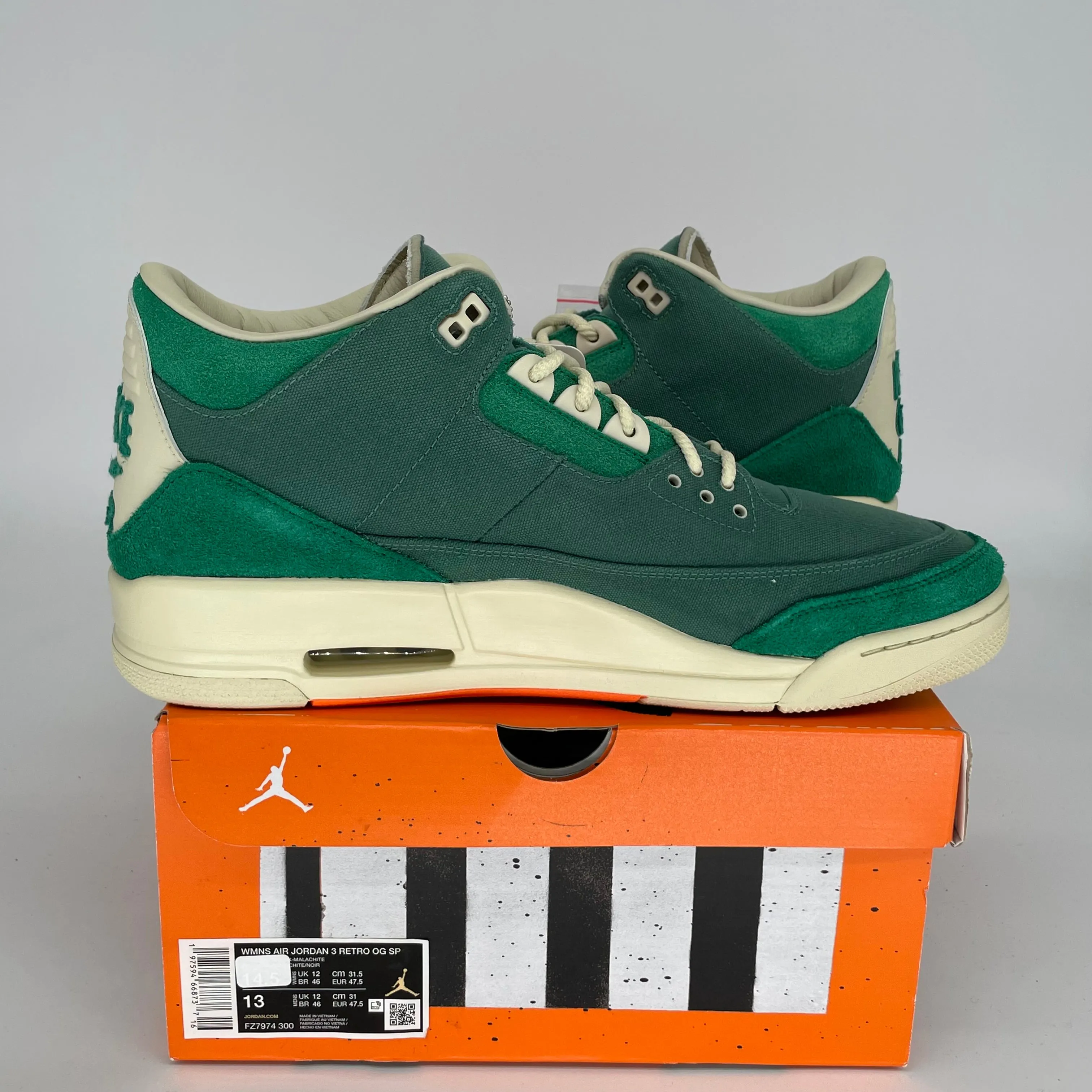 AIR JORDAN 3 NINA CHANEL ABNEY BICOSTAL W SIZE 13/14.5W FZ7974-300