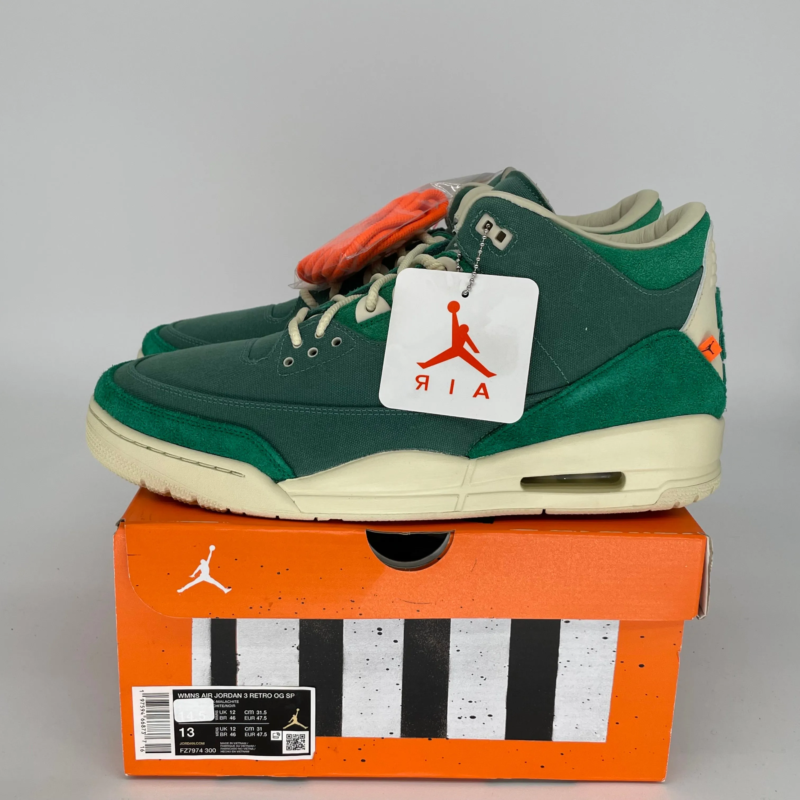 AIR JORDAN 3 NINA CHANEL ABNEY BICOSTAL W SIZE 13/14.5W FZ7974-300
