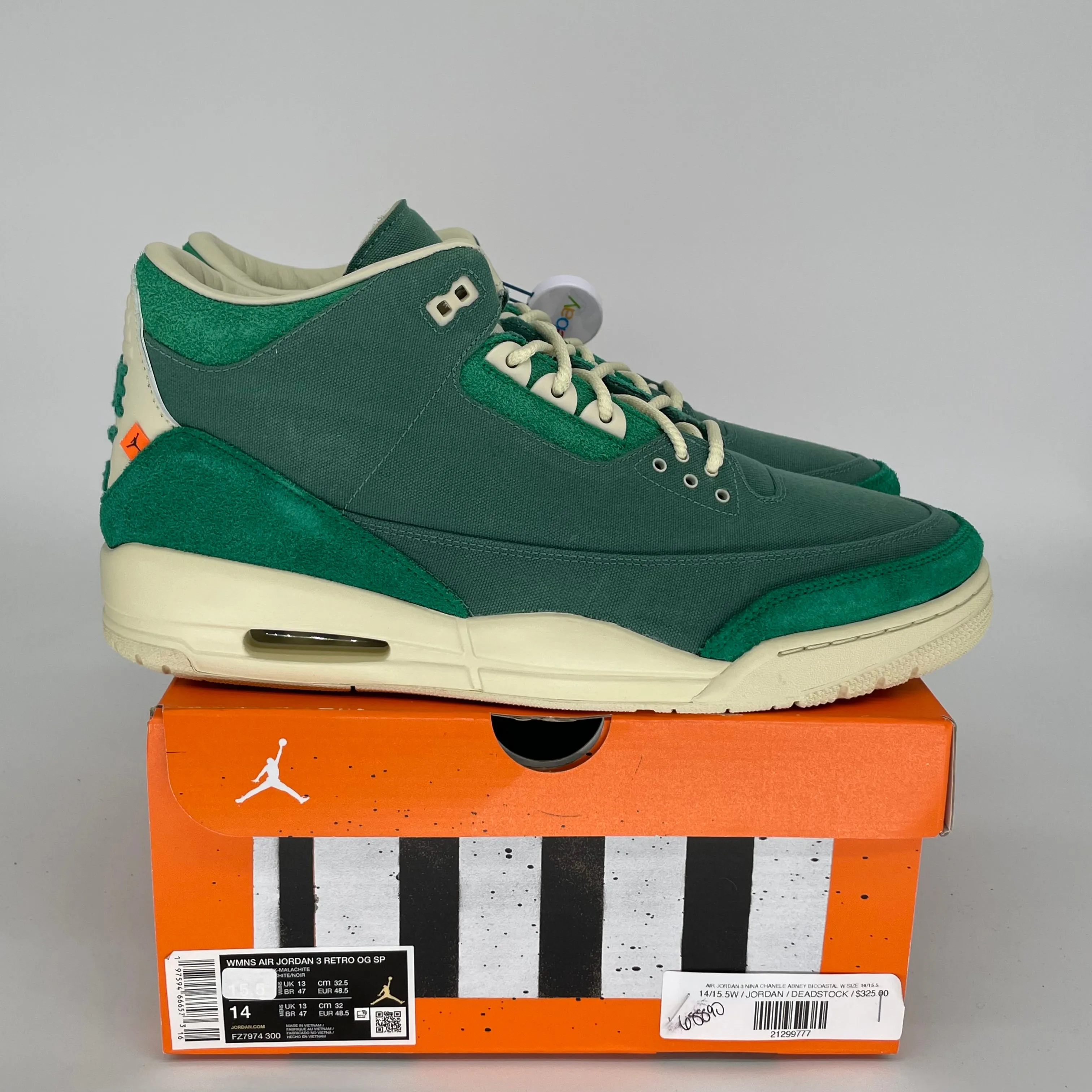 AIR JORDAN 3 NINA CHANEL ABNEY BICOSTAL W SIZE 14/15.5W FZ7974-300