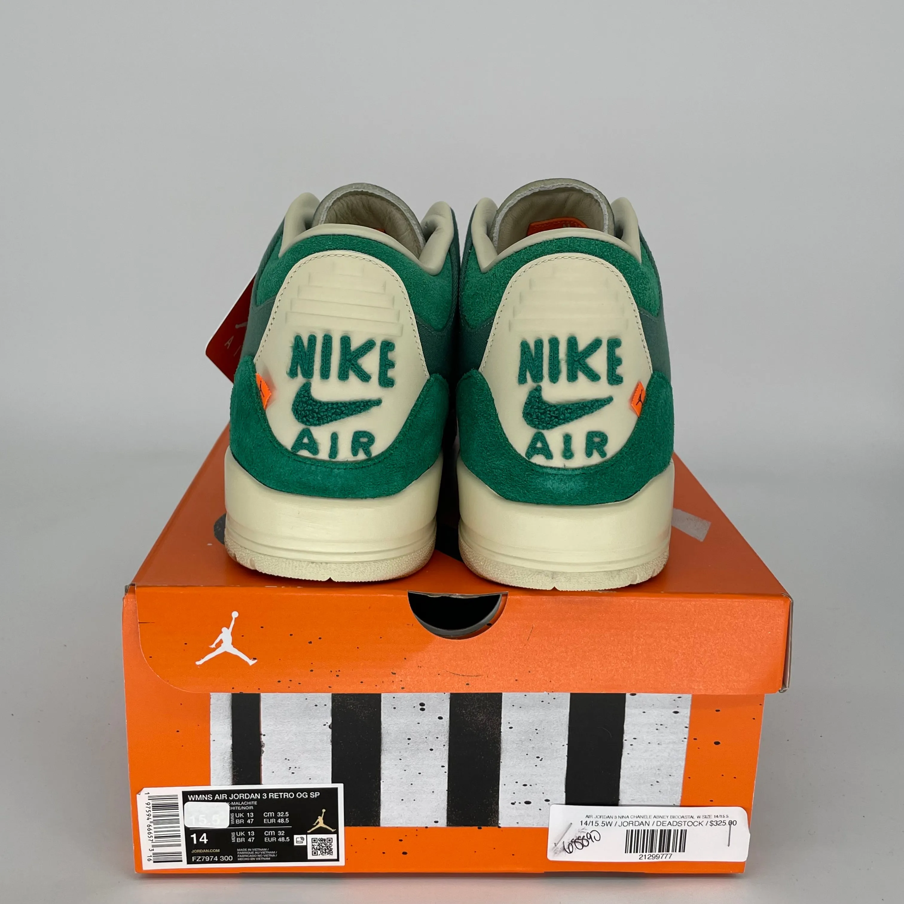 AIR JORDAN 3 NINA CHANEL ABNEY BICOSTAL W SIZE 14/15.5W FZ7974-300