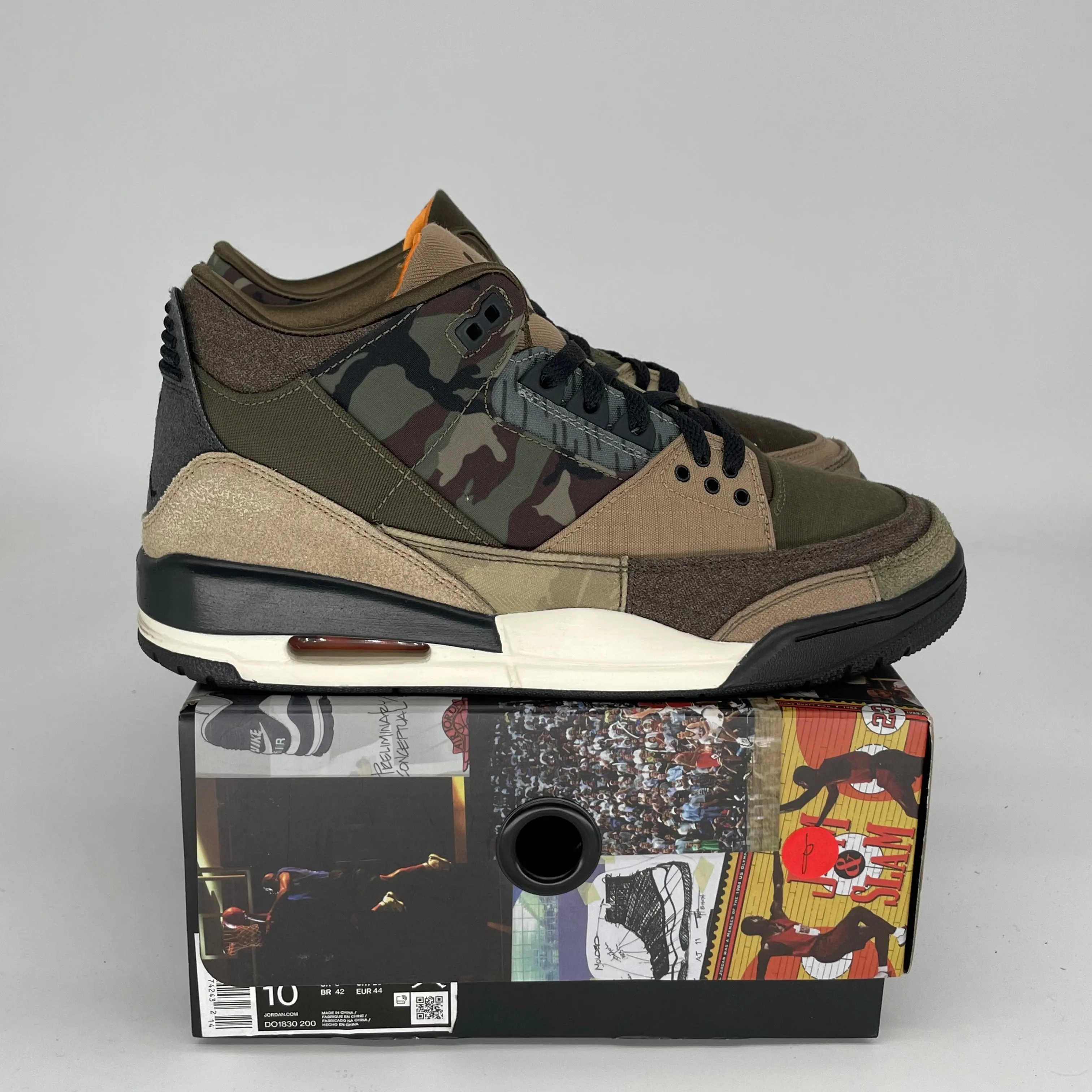 AIR JORDAN 3 PATCHWORK CAMO SIZE 10 DO1830-200
