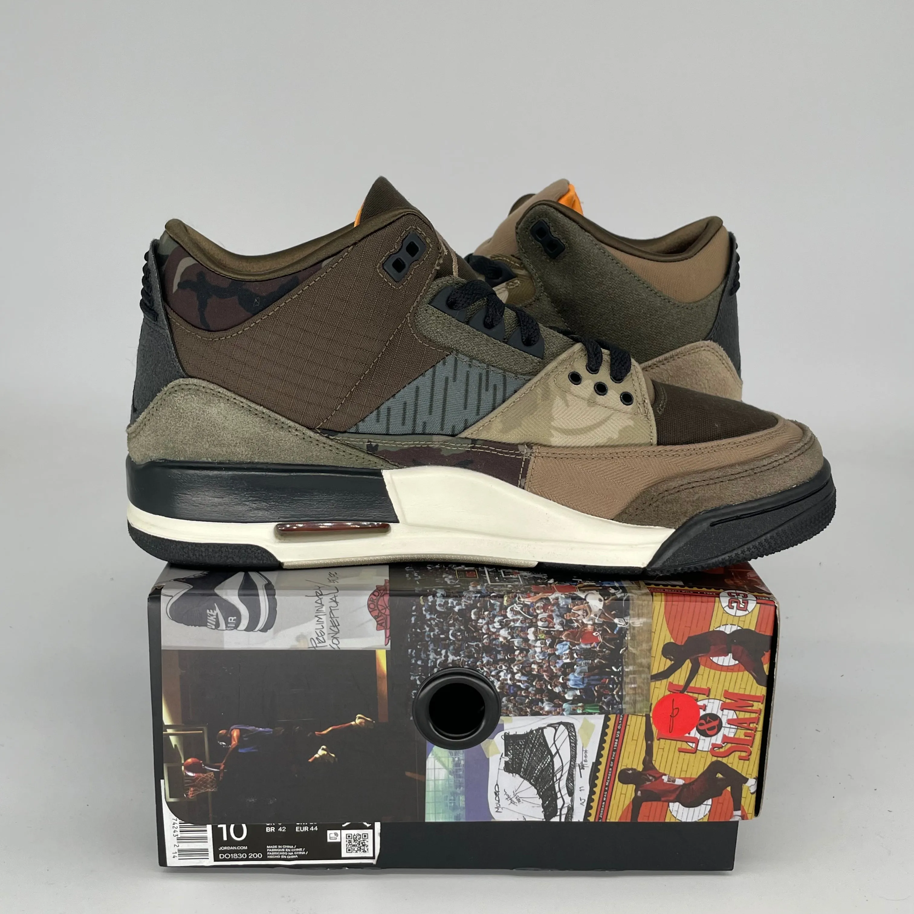 AIR JORDAN 3 PATCHWORK CAMO SIZE 10 DO1830-200