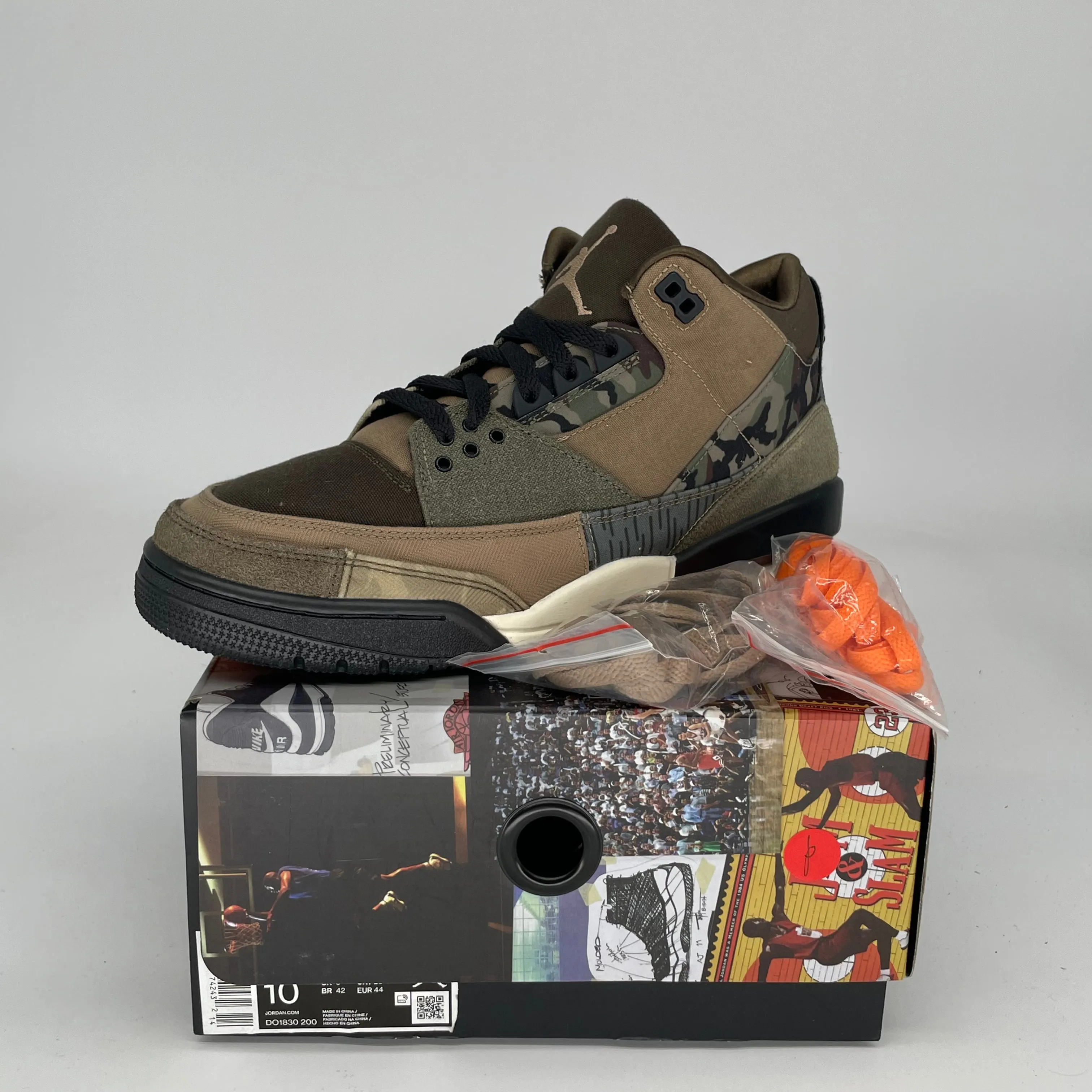AIR JORDAN 3 PATCHWORK CAMO SIZE 10 DO1830-200