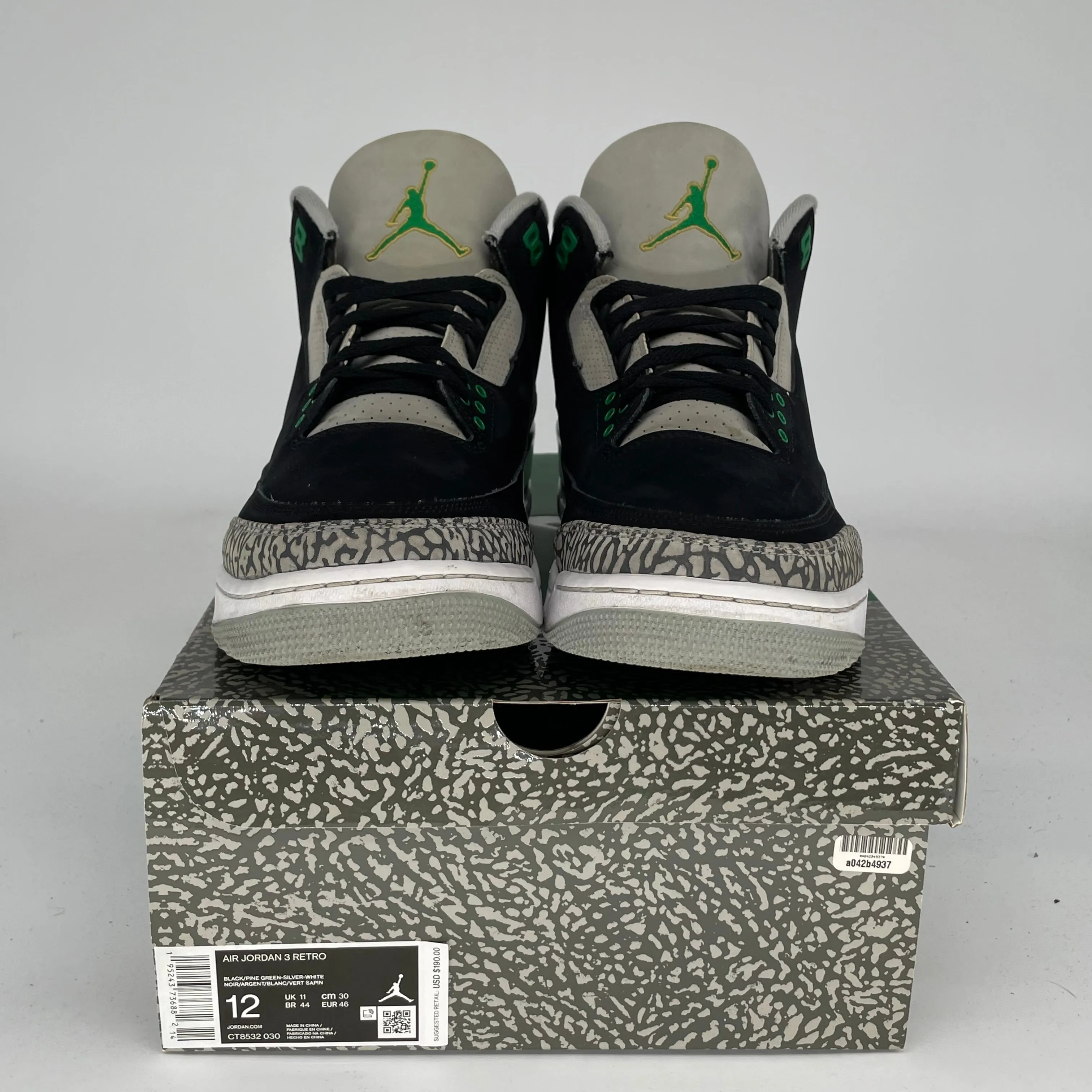 AIR JORDAN 3 PINE GREEN SIZE 12 CT8532-030