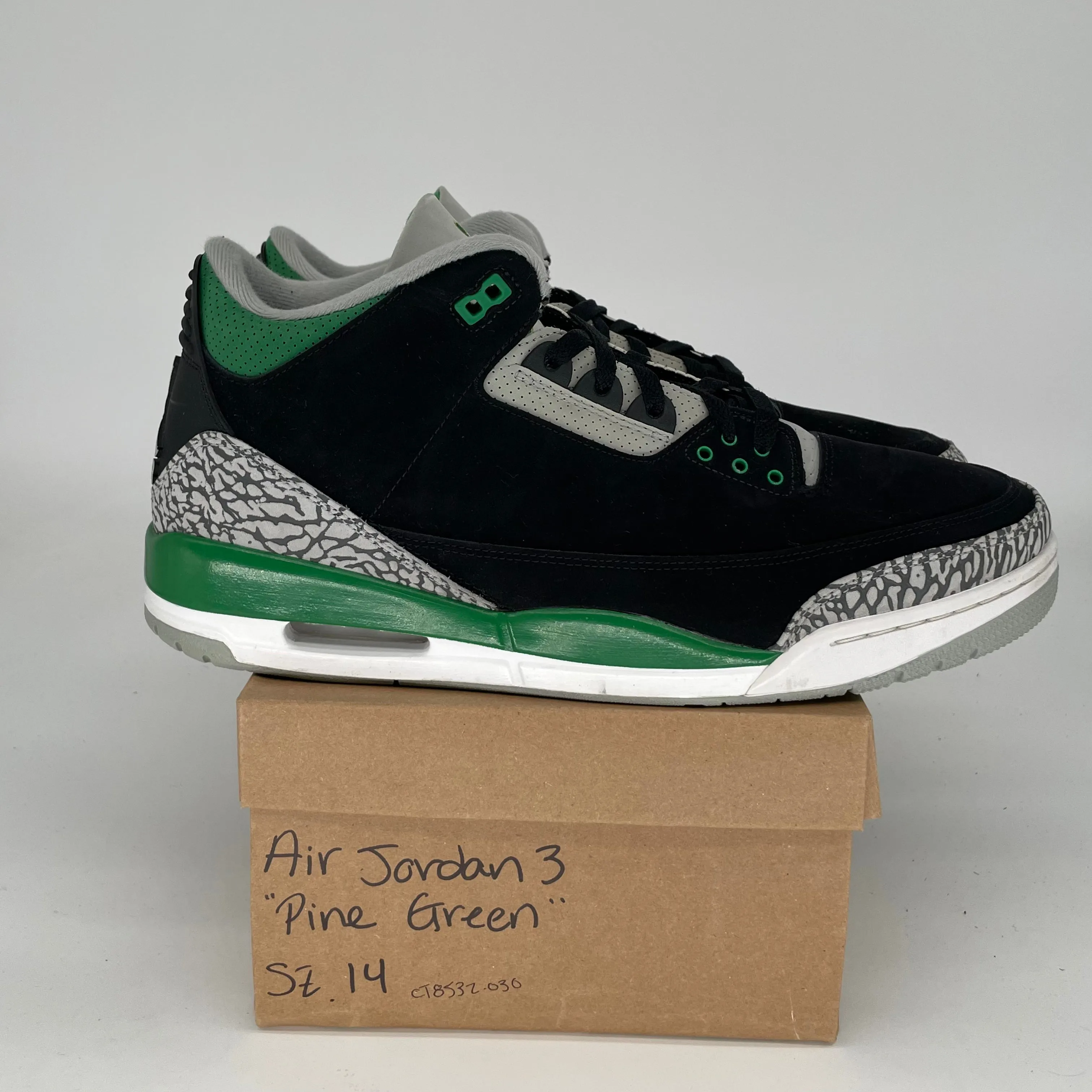 AIR JORDAN 3 PINE GREEN SIZE 14 CT8532-030