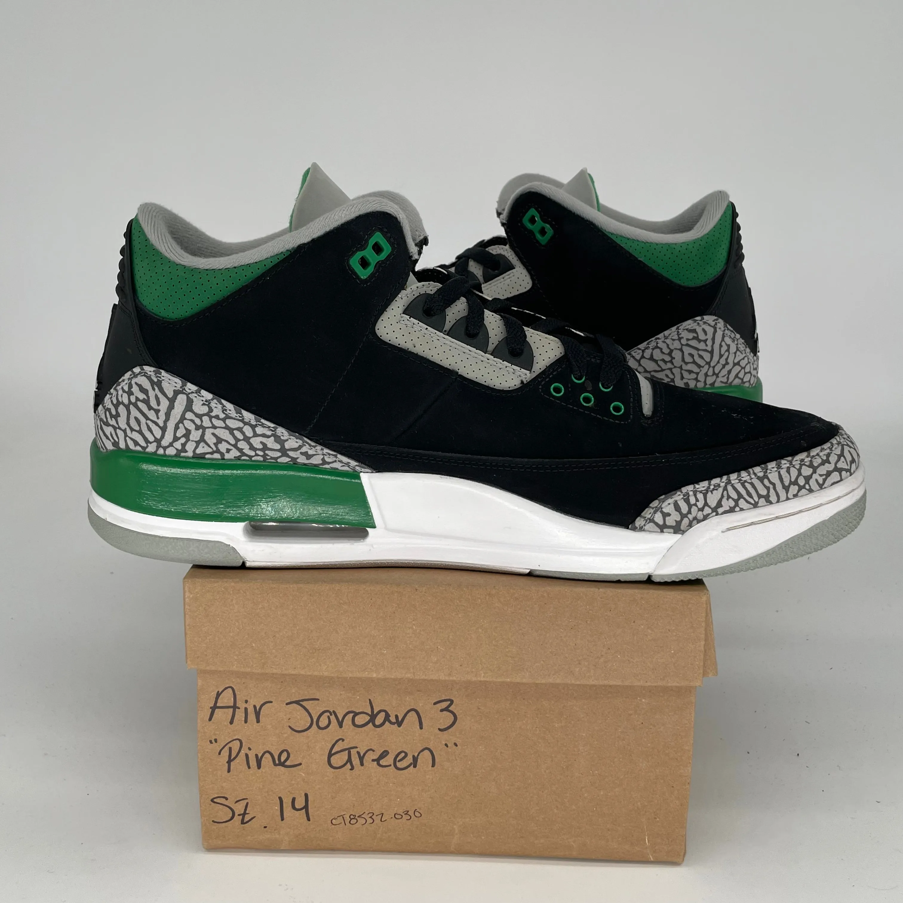 AIR JORDAN 3 PINE GREEN SIZE 14 CT8532-030