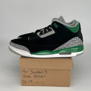 AIR JORDAN 3 PINE GREEN SIZE 14 CT8532-030