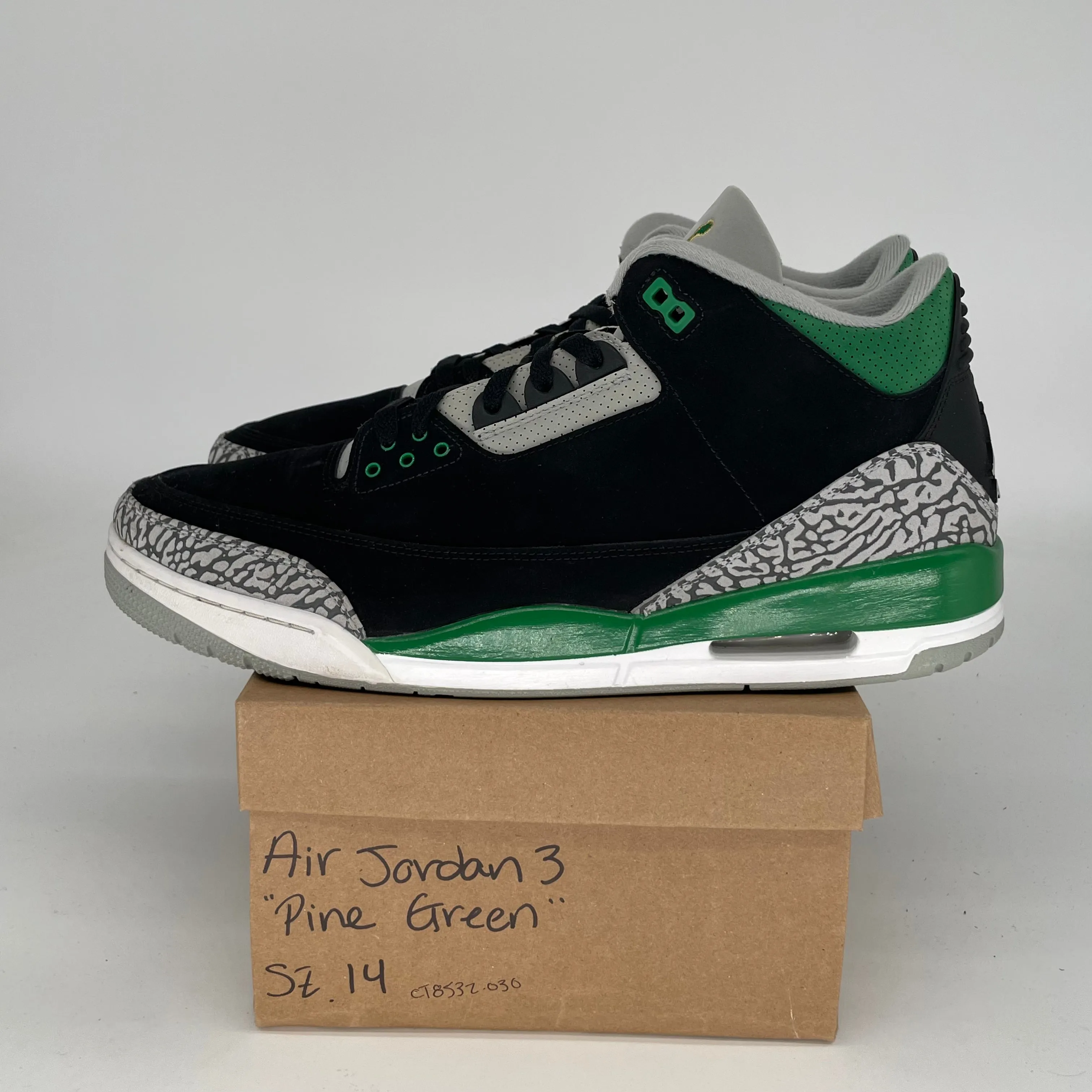 AIR JORDAN 3 PINE GREEN SIZE 14 CT8532-030