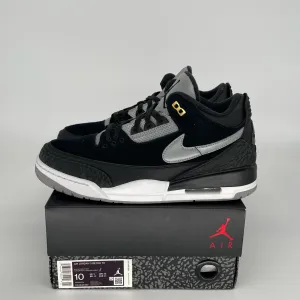 AIR JORDAN 3 TINKER BLACK CEMENT GOLD SIZE 10 CK4348-007