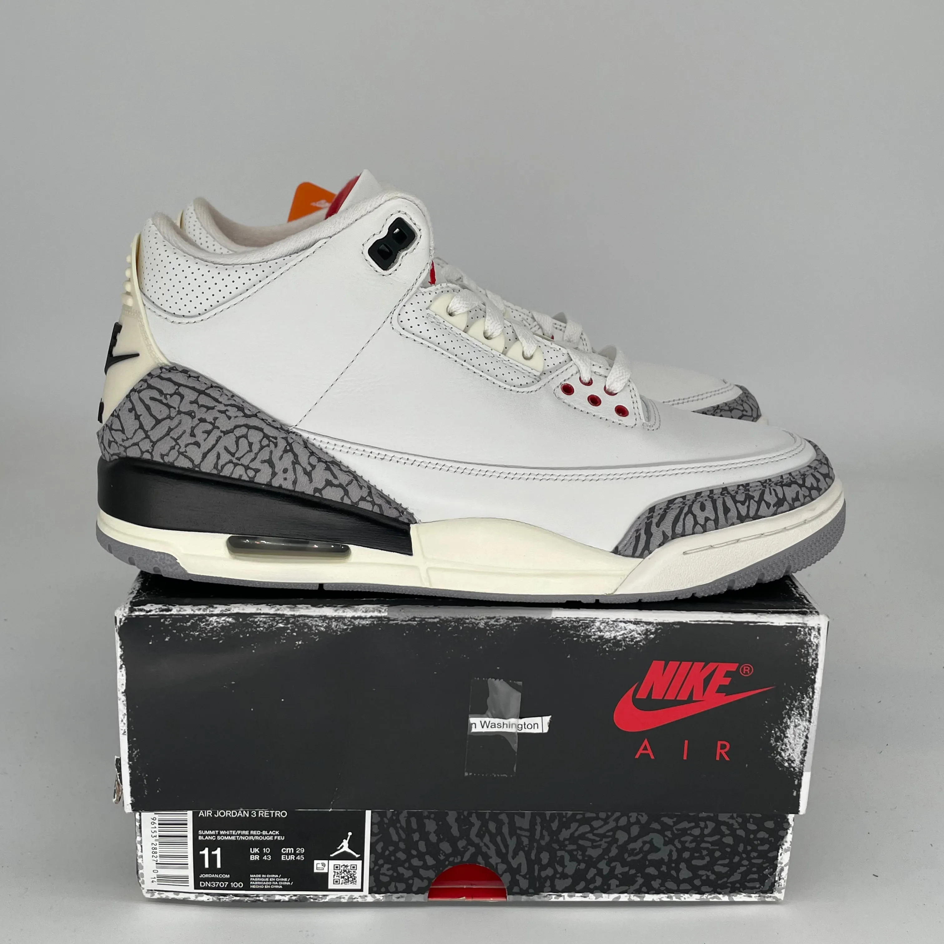 AIR JORDAN 3 WHITE CEMENT REIMAGINED SIZE 11 DN3707-100