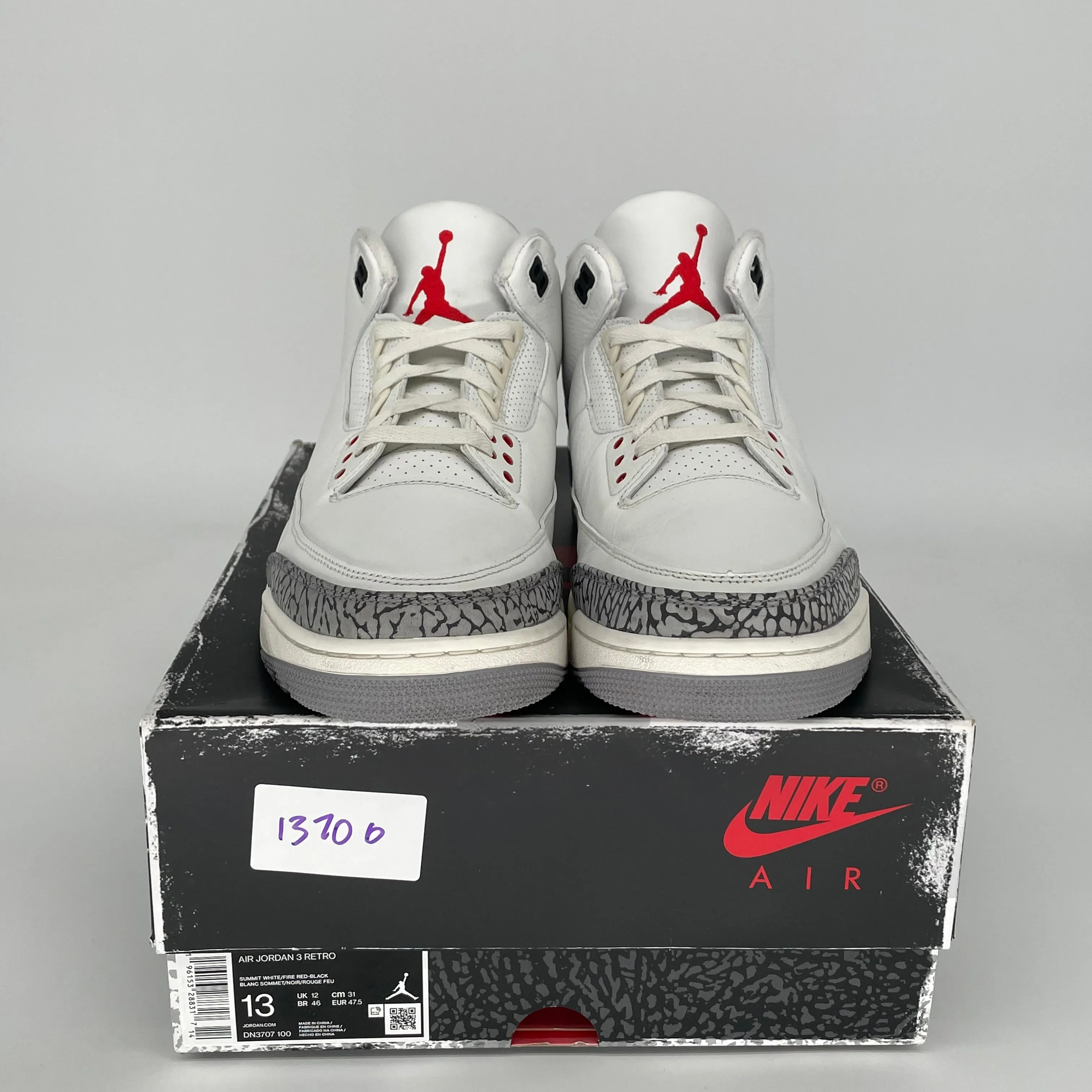 AIR JORDAN 3 WHITE CEMENT REIMAGINED SIZE 13 DN3707-100