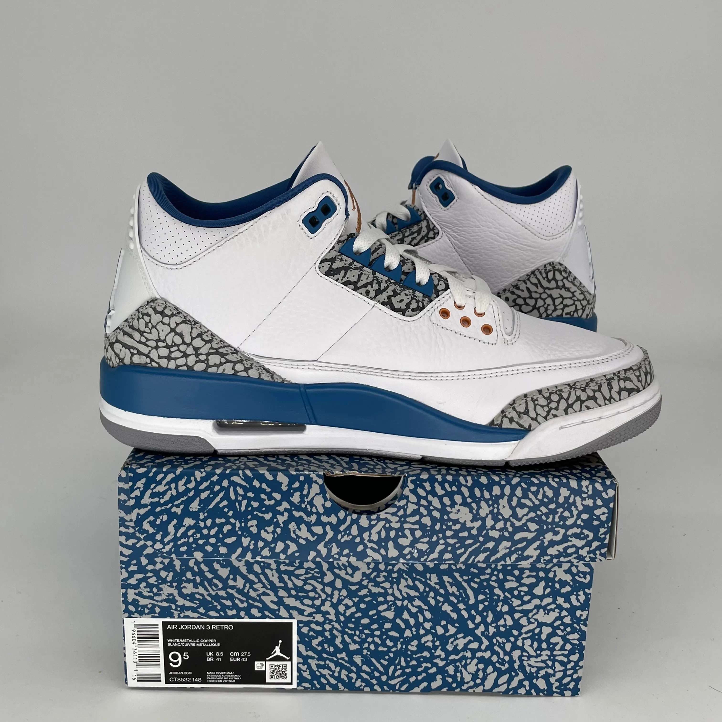 AIR JORDAN 3 WIZARDS SIZE 9.5 CT8532-148