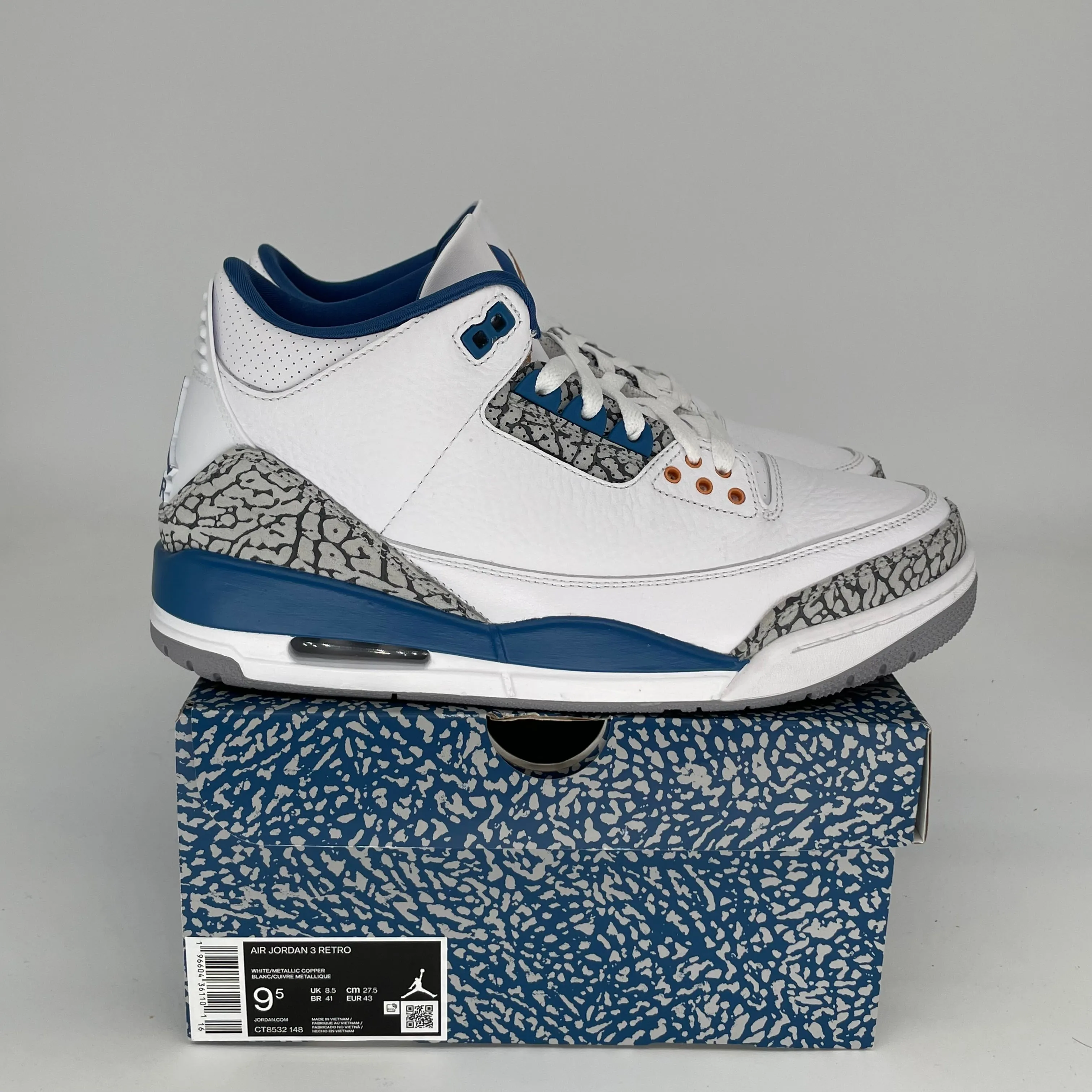 AIR JORDAN 3 WIZARDS SIZE 9.5 CT8532-148