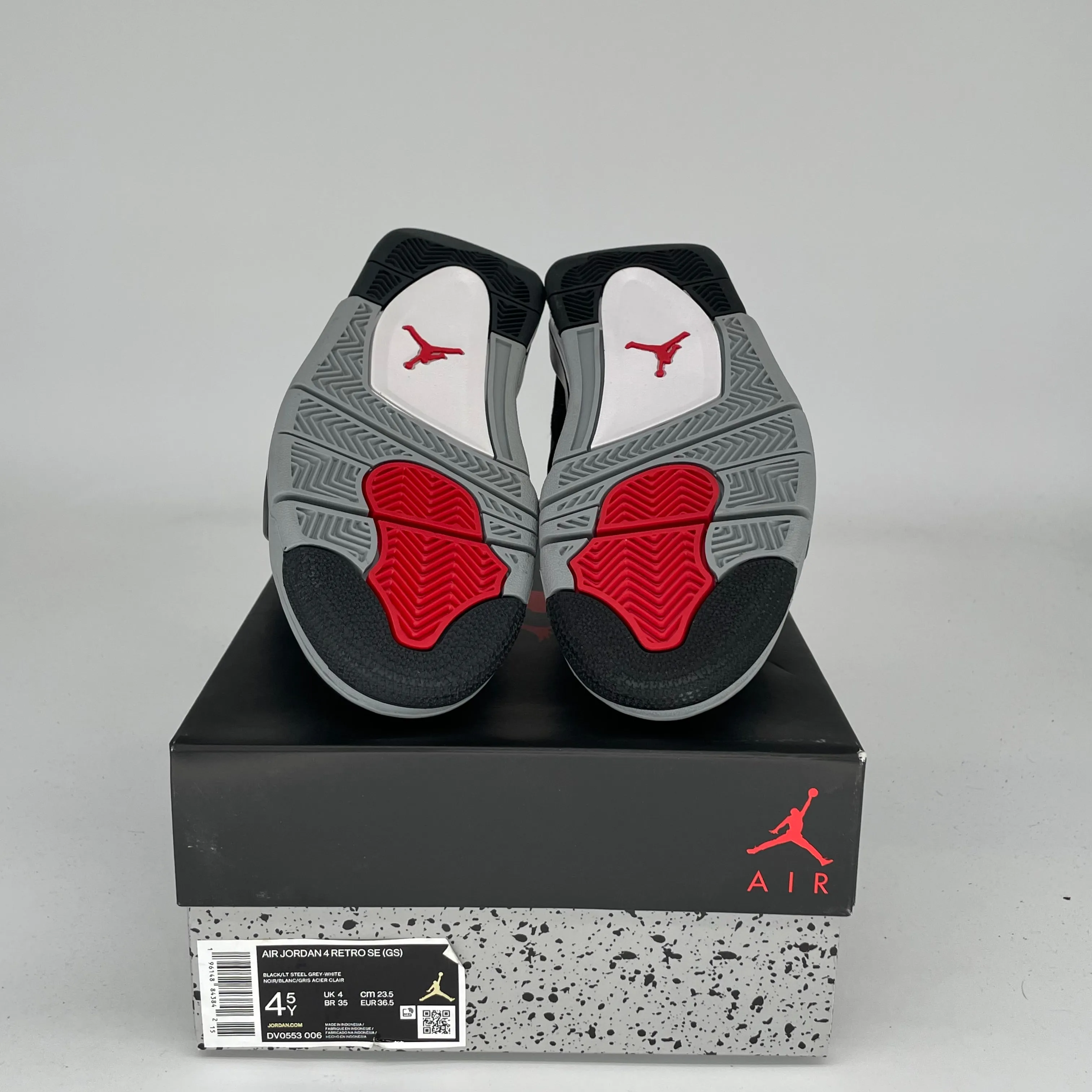 AIR JORDAN 4 BLACK CANVAS SIZE 4.5Y DV0553-006