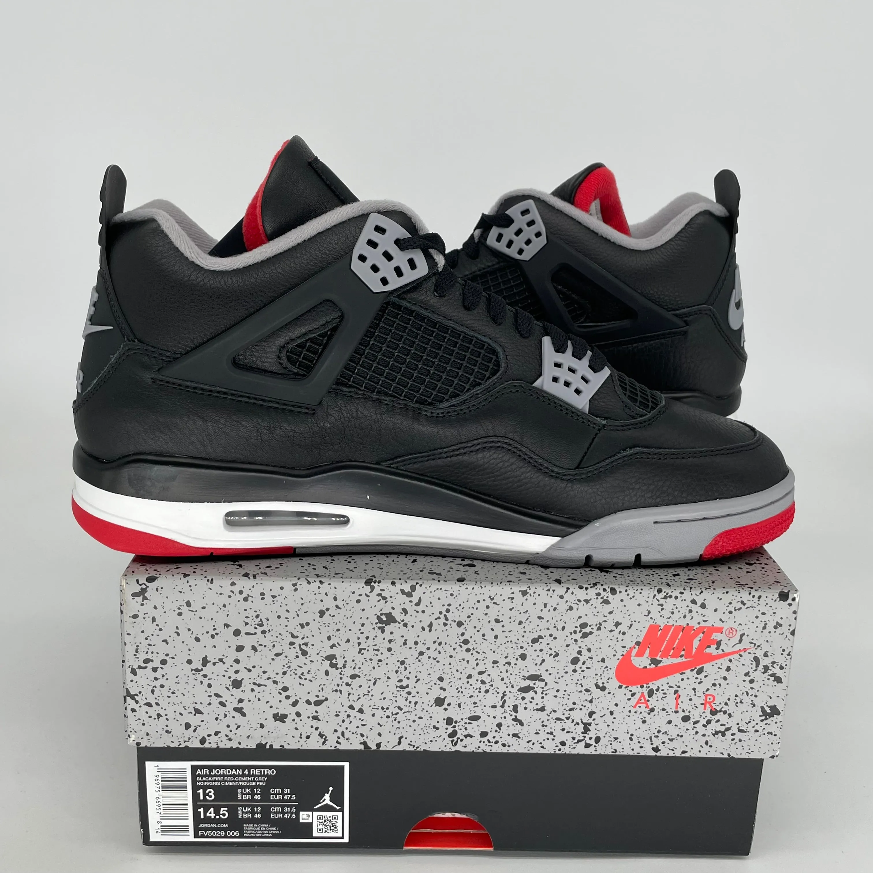 AIR JORDAN 4 BRED REIMAGINED SIZE 13 FV5029-006