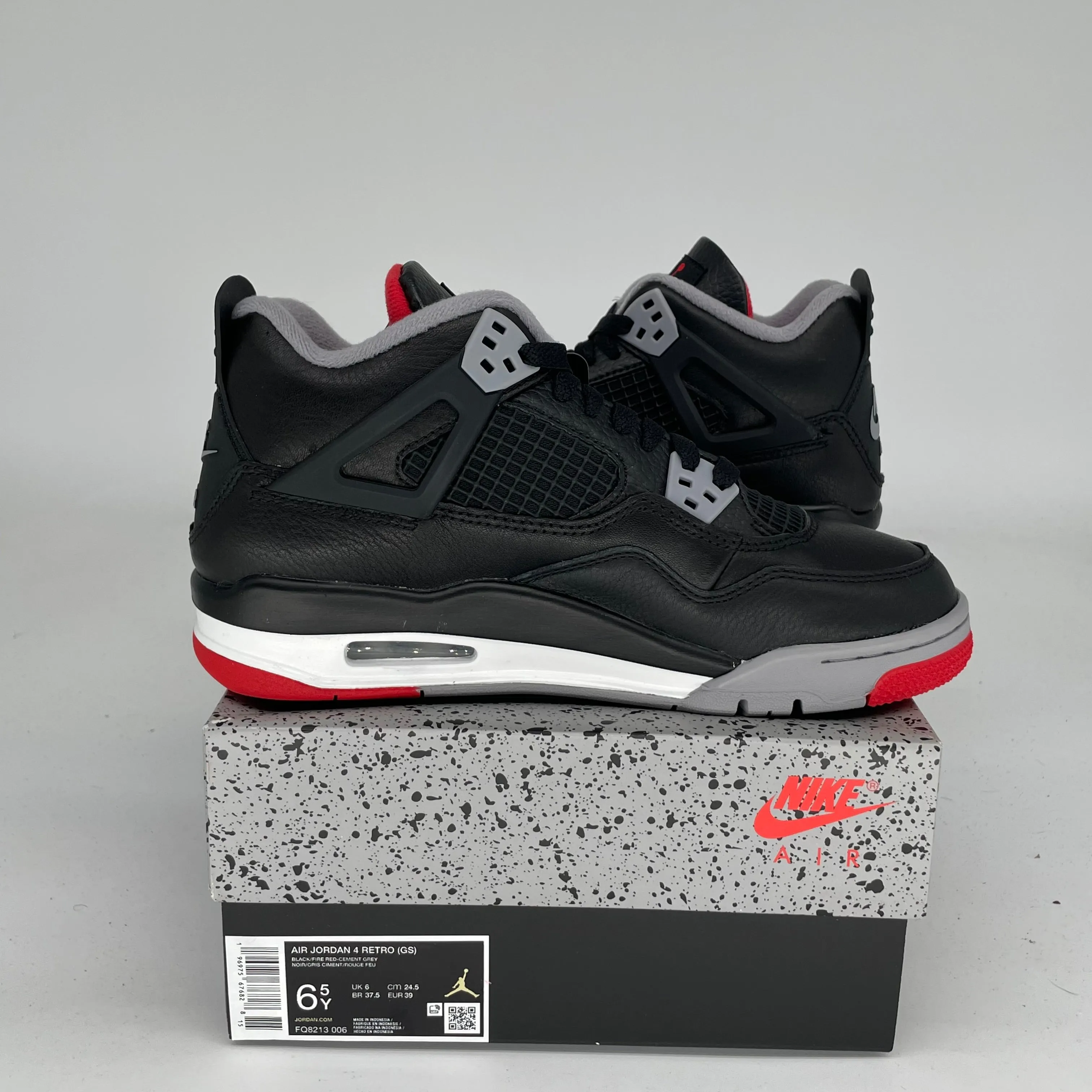 AIR JORDAN 4 BRED REIMAGINED SIZE 6.5Y FQ8213-006