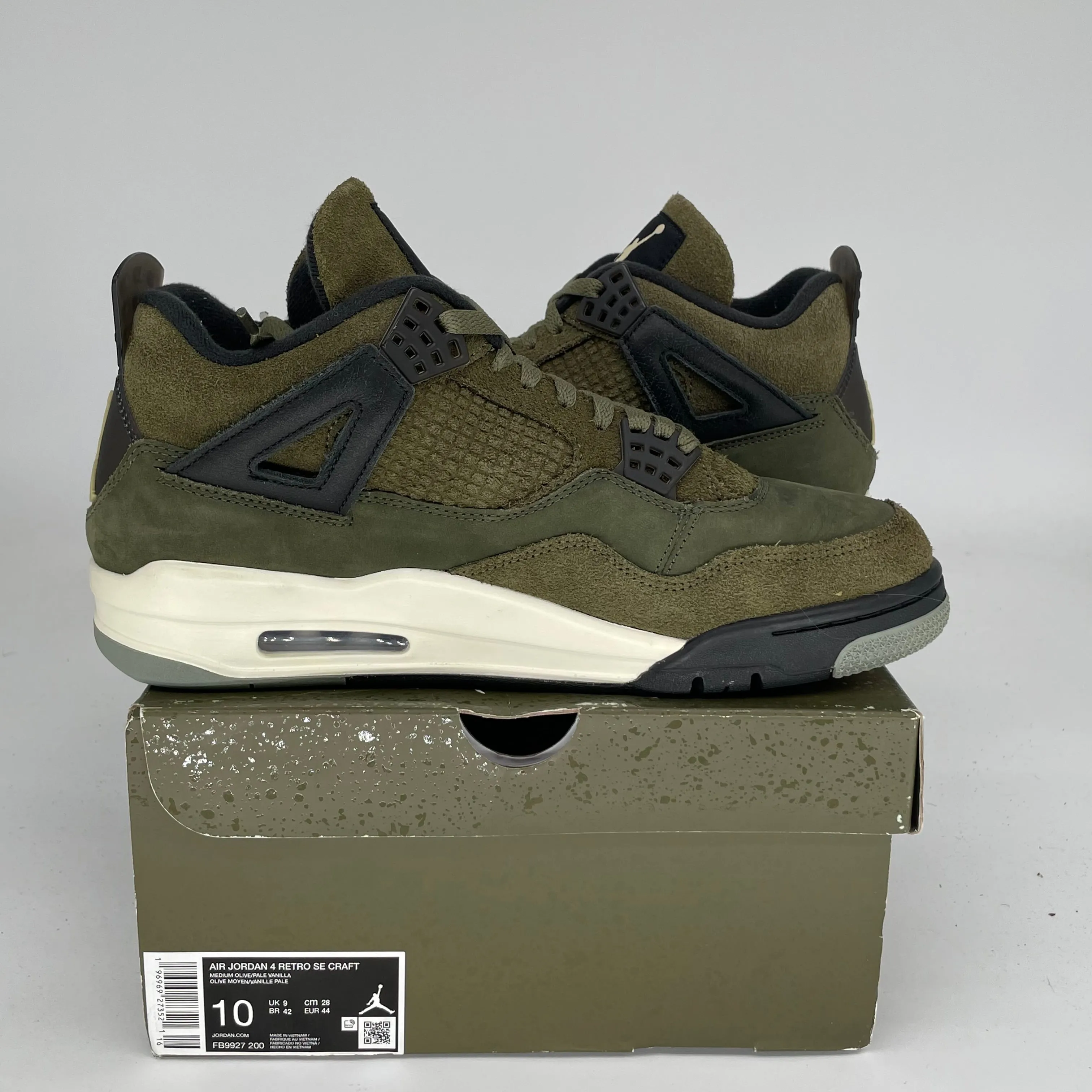 AIR JORDAN 4 CRAFT MEDIUM OLIVE SIZE 10 FB9927-200
