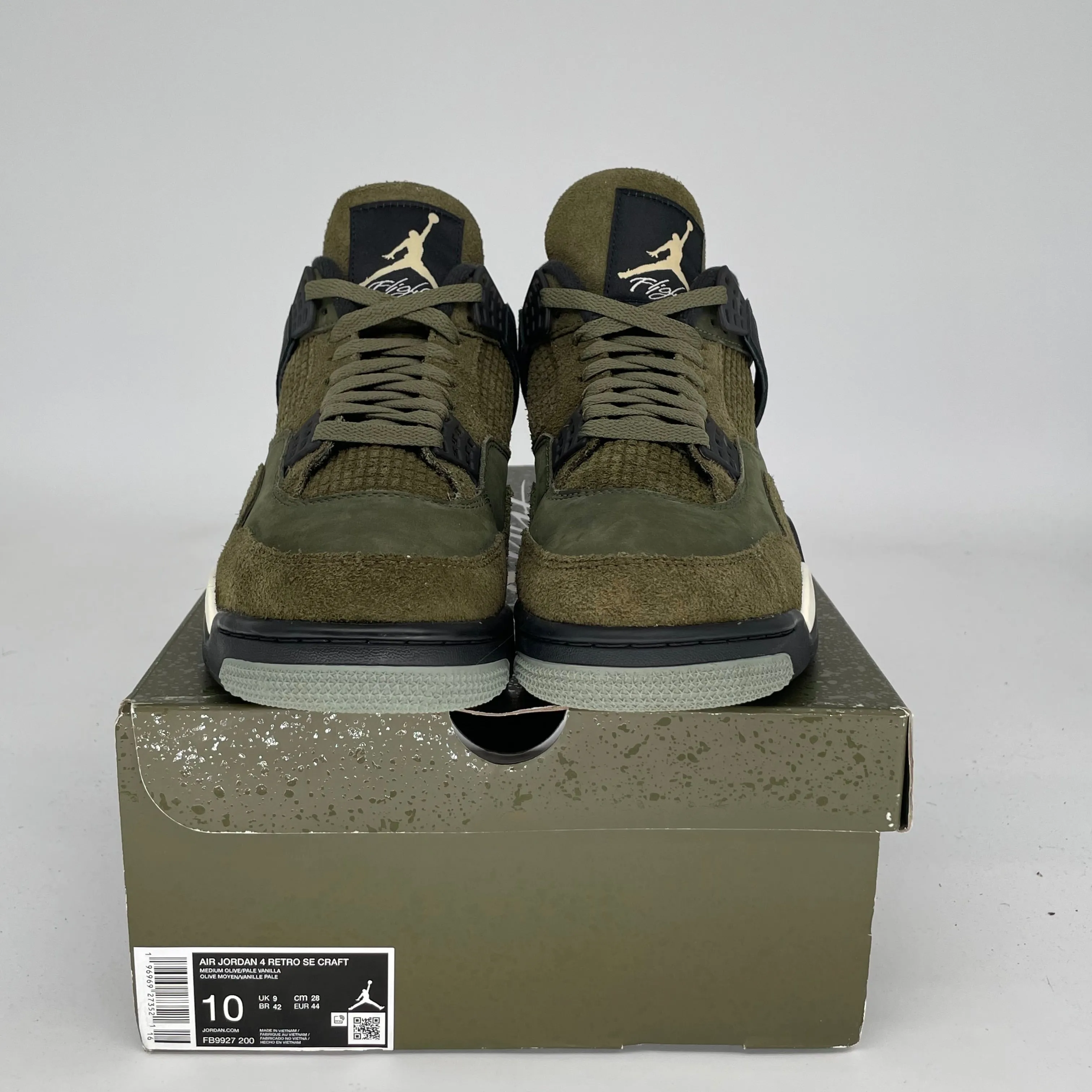 AIR JORDAN 4 CRAFT MEDIUM OLIVE SIZE 10 FB9927-200