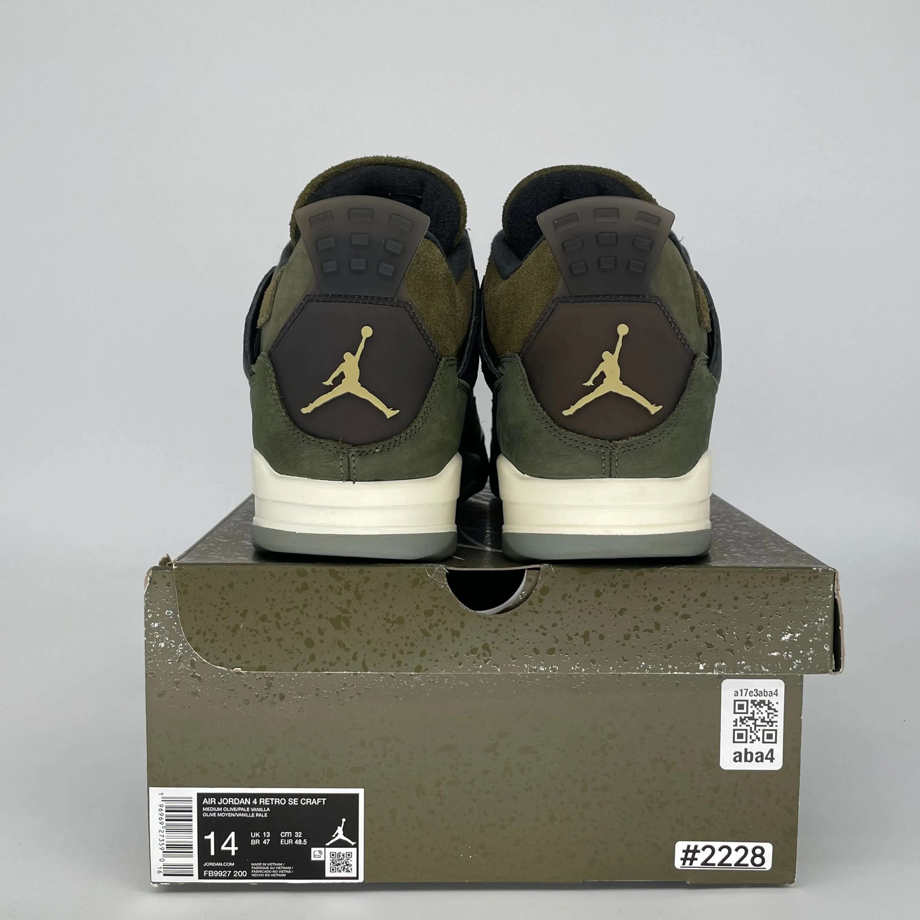 AIR JORDAN 4 CRAFT MEDIUM OLIVE SIZE 14 FB9927-200