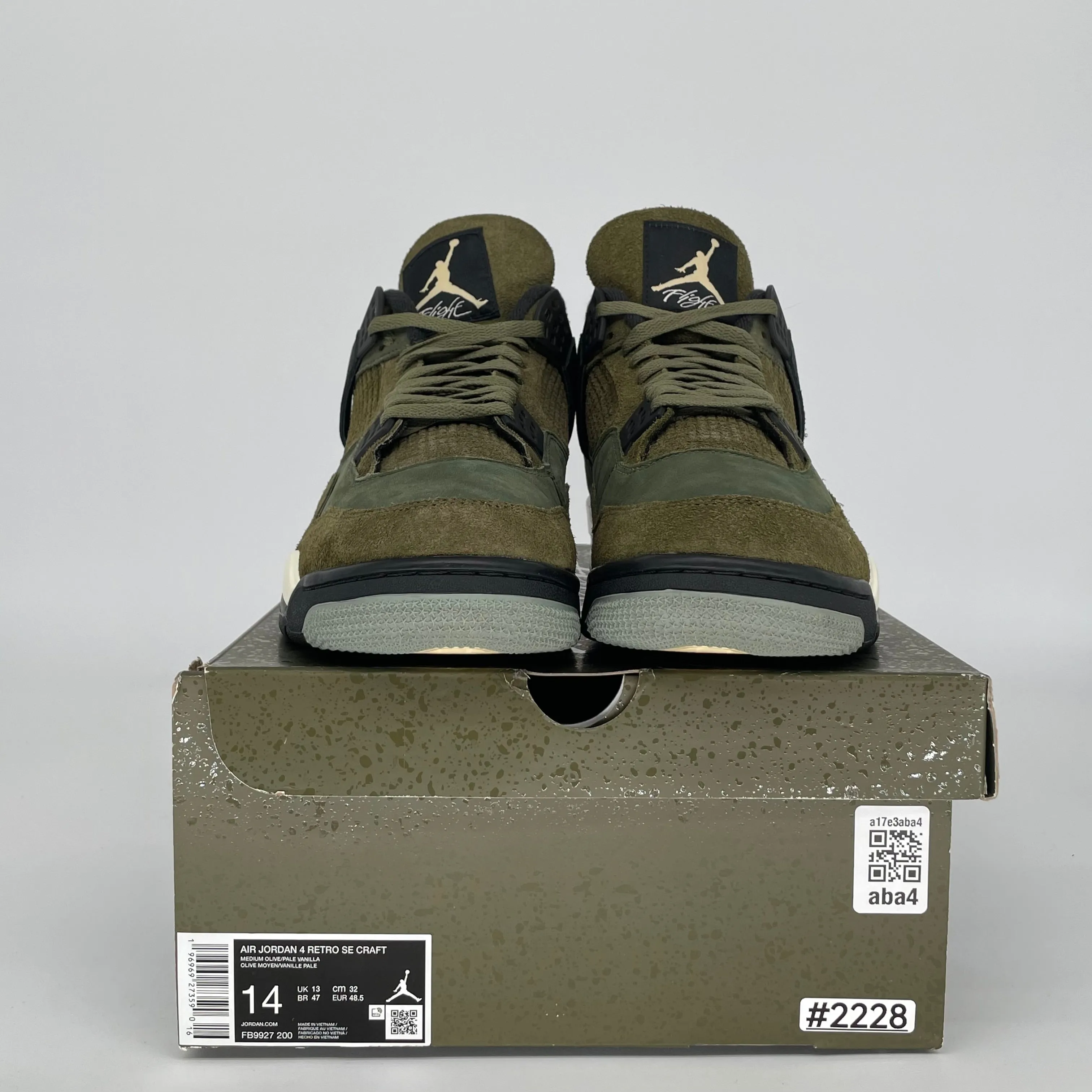 AIR JORDAN 4 CRAFT MEDIUM OLIVE SIZE 14 FB9927-200