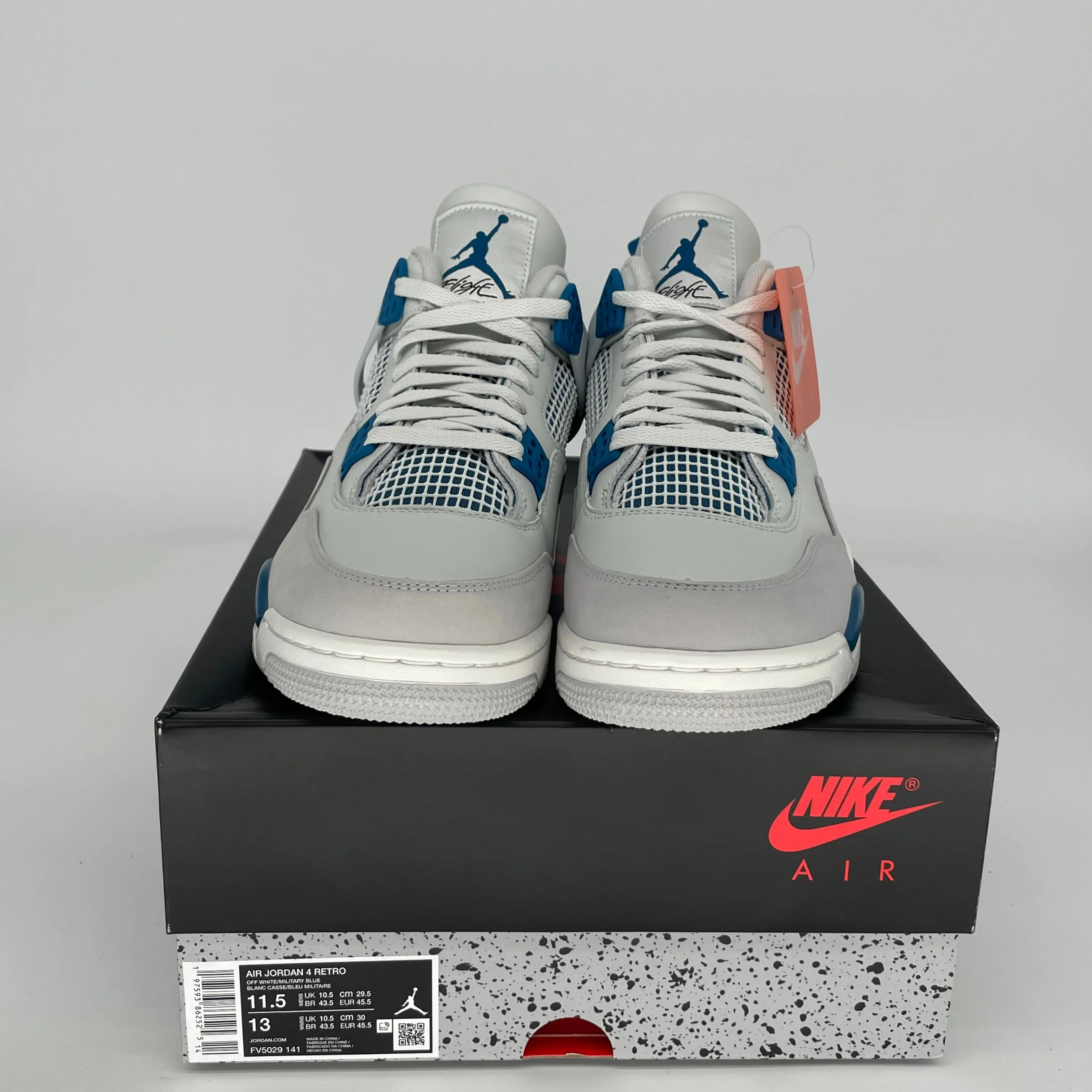 AIR JORDAN 4 MILITARY BLUE SIZE 11.5 FV5029-141