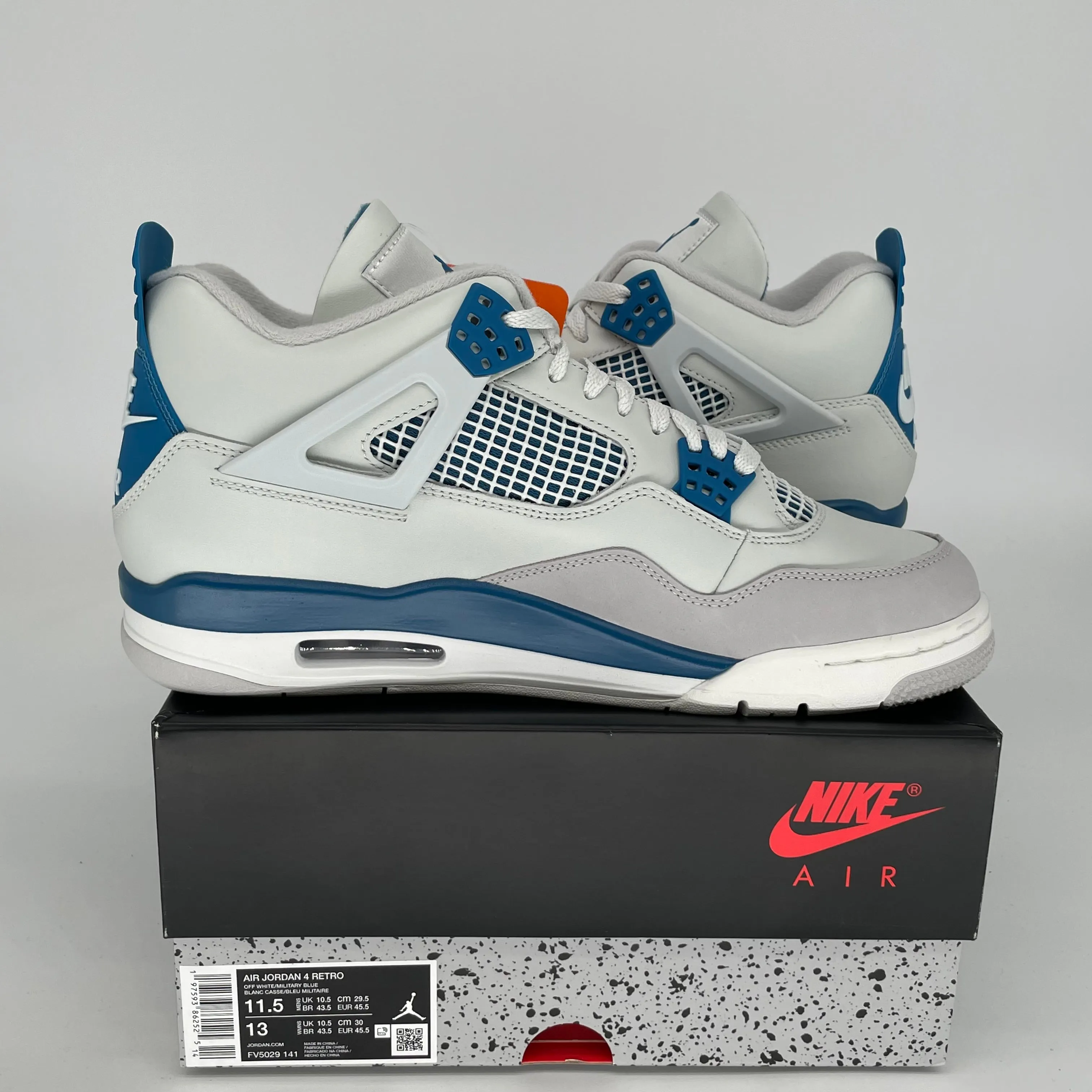 AIR JORDAN 4 MILITARY BLUE SIZE 11.5 FV5029-141