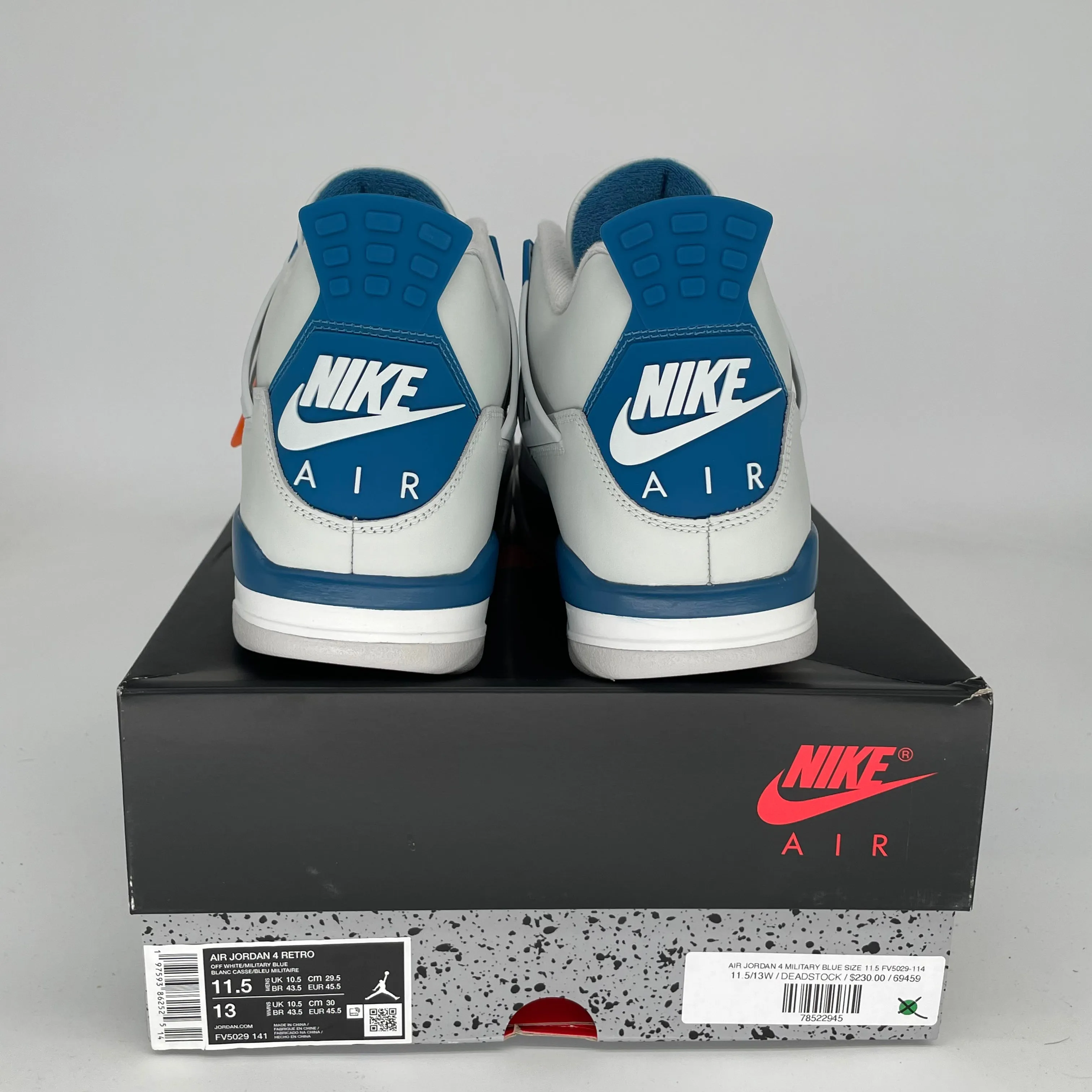AIR JORDAN 4 MILITARY BLUE SIZE 11.5 FV5029-141